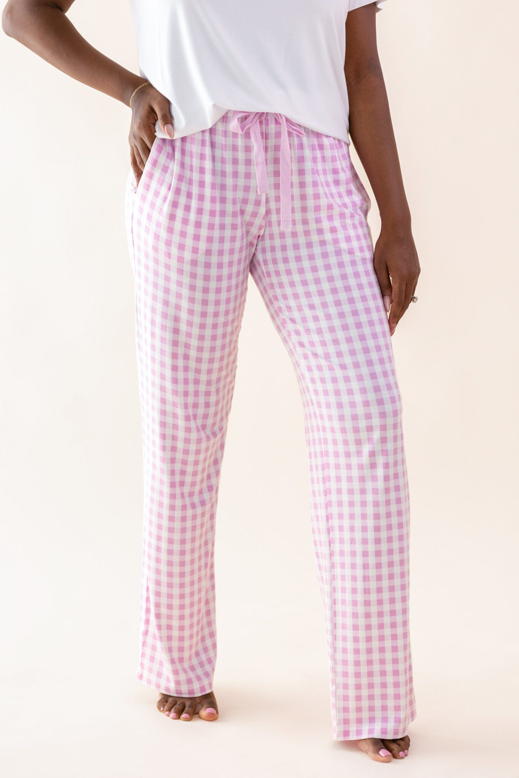 Women's Lounge Pants in Gingham Thistle