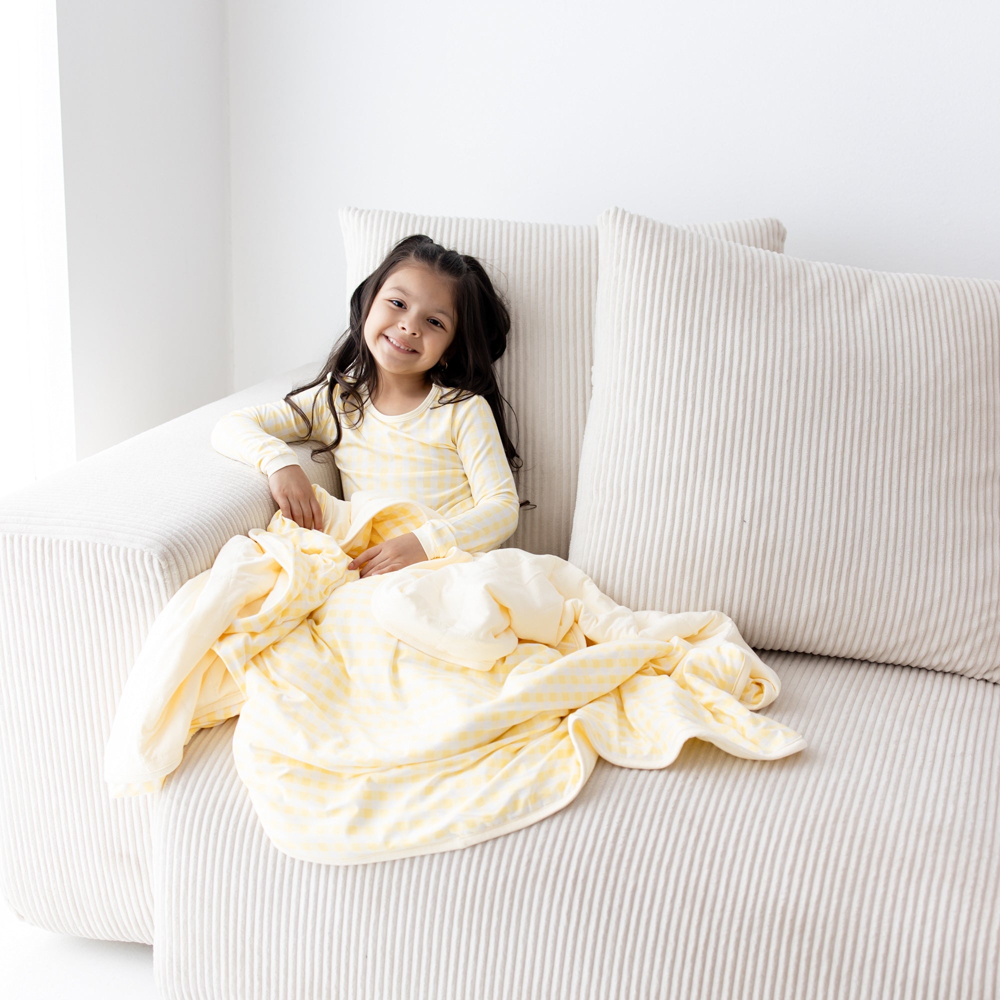 Toddler Blanket in Gingham Chamomile 1.0 - Image 4