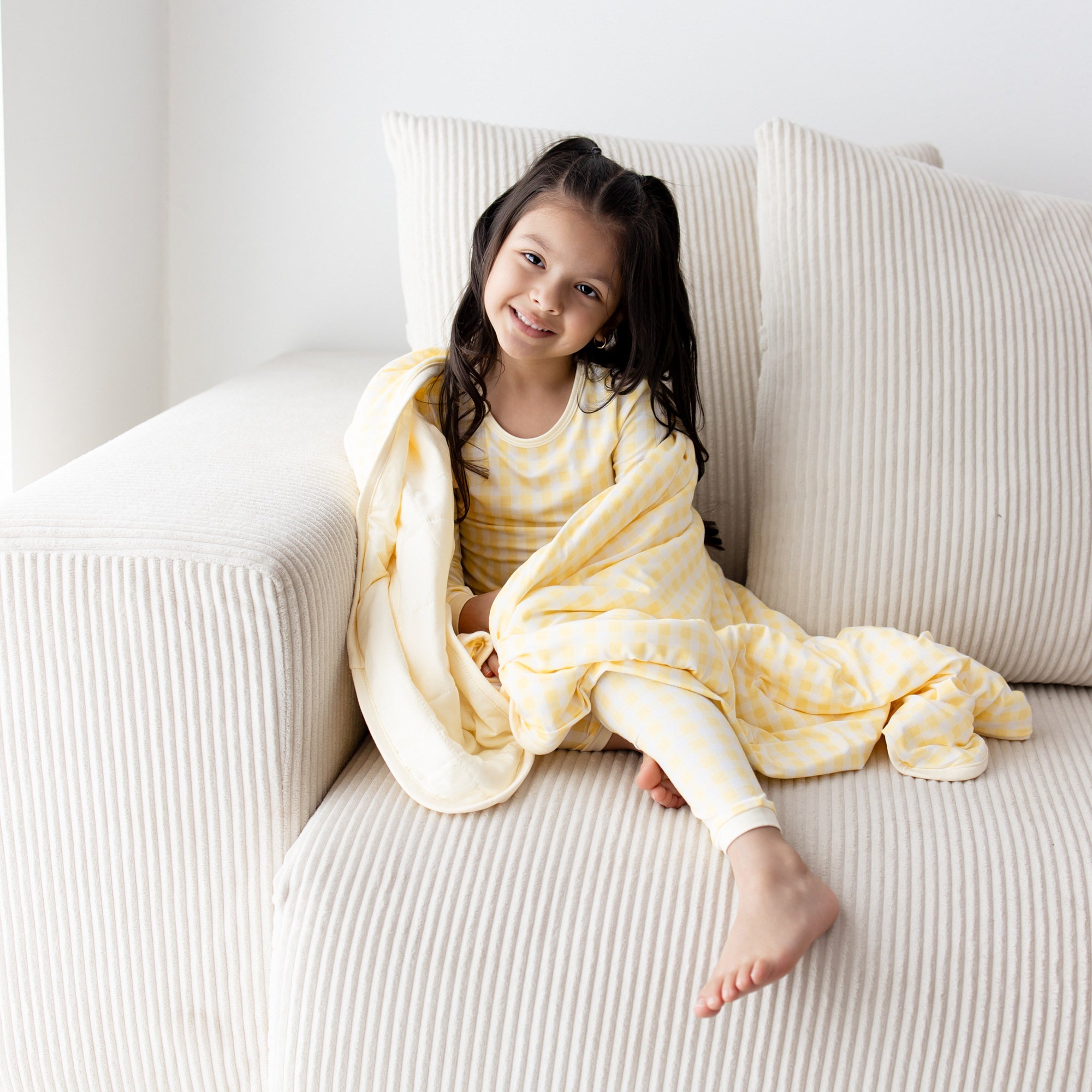 Toddler Blanket in Gingham Chamomile 1.0 - Image 3