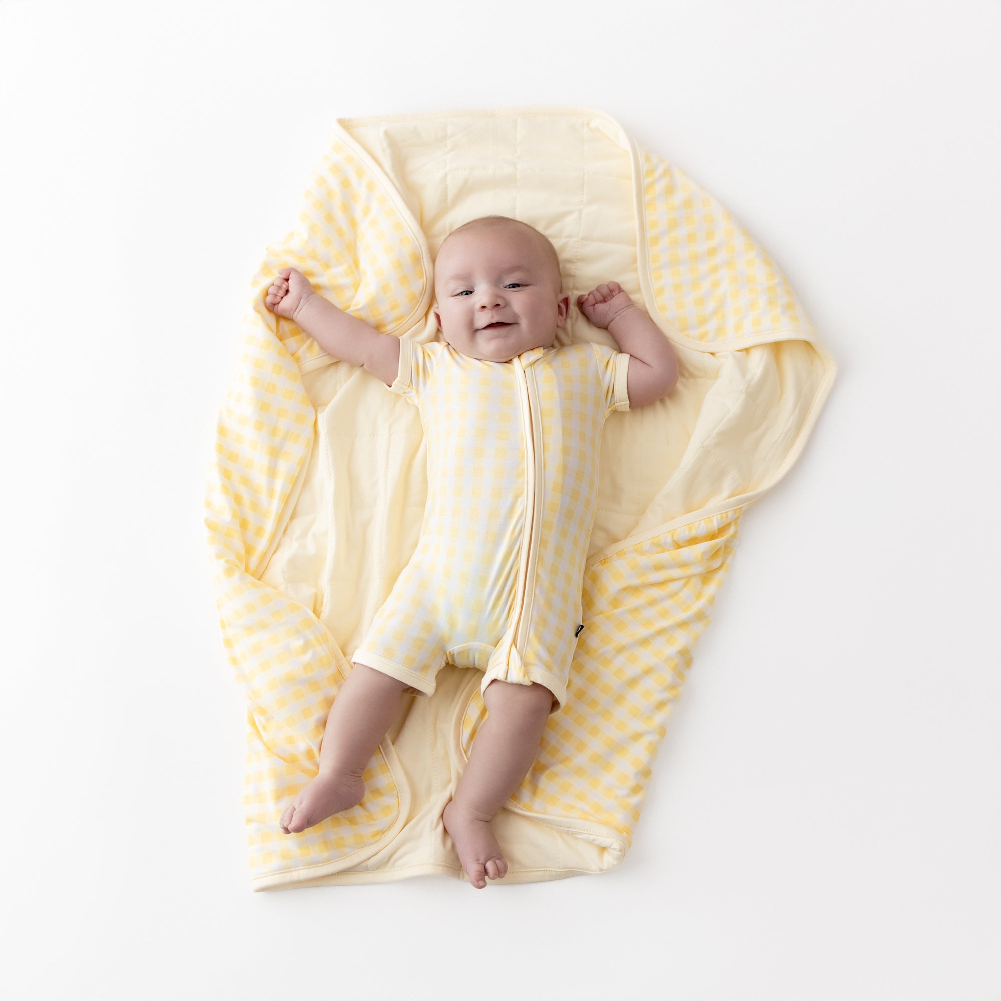 Baby Blanket in Gingham Chamomile 1.0 - Image 2