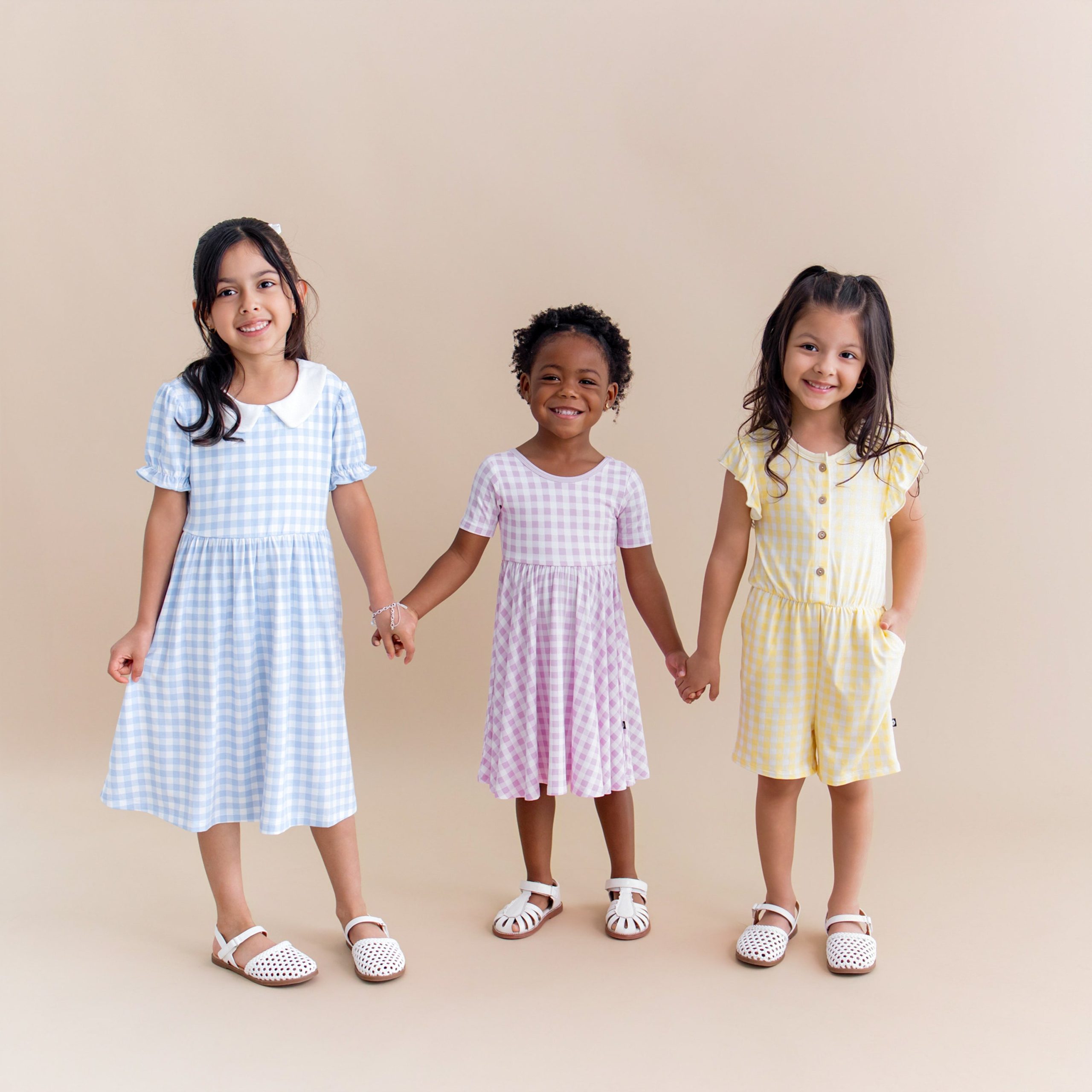 Flutter Sleeve Romper in Gingham Chamomile - Image 5