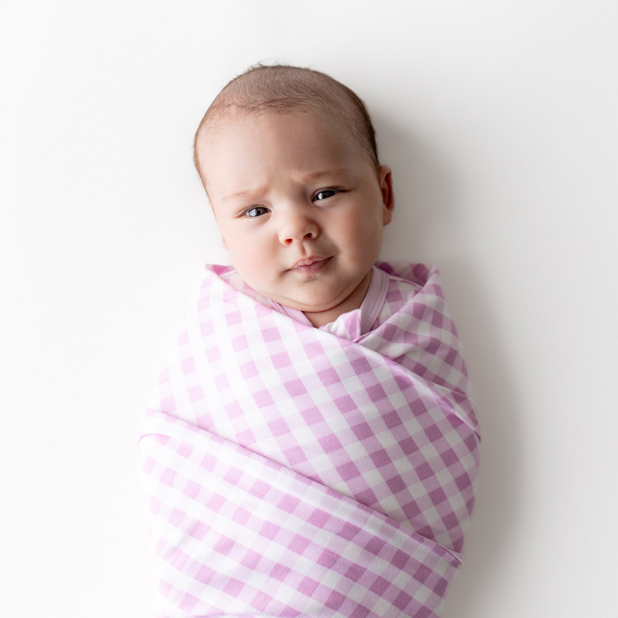 Swaddle Blanket in Gingham Thistle - Image 3