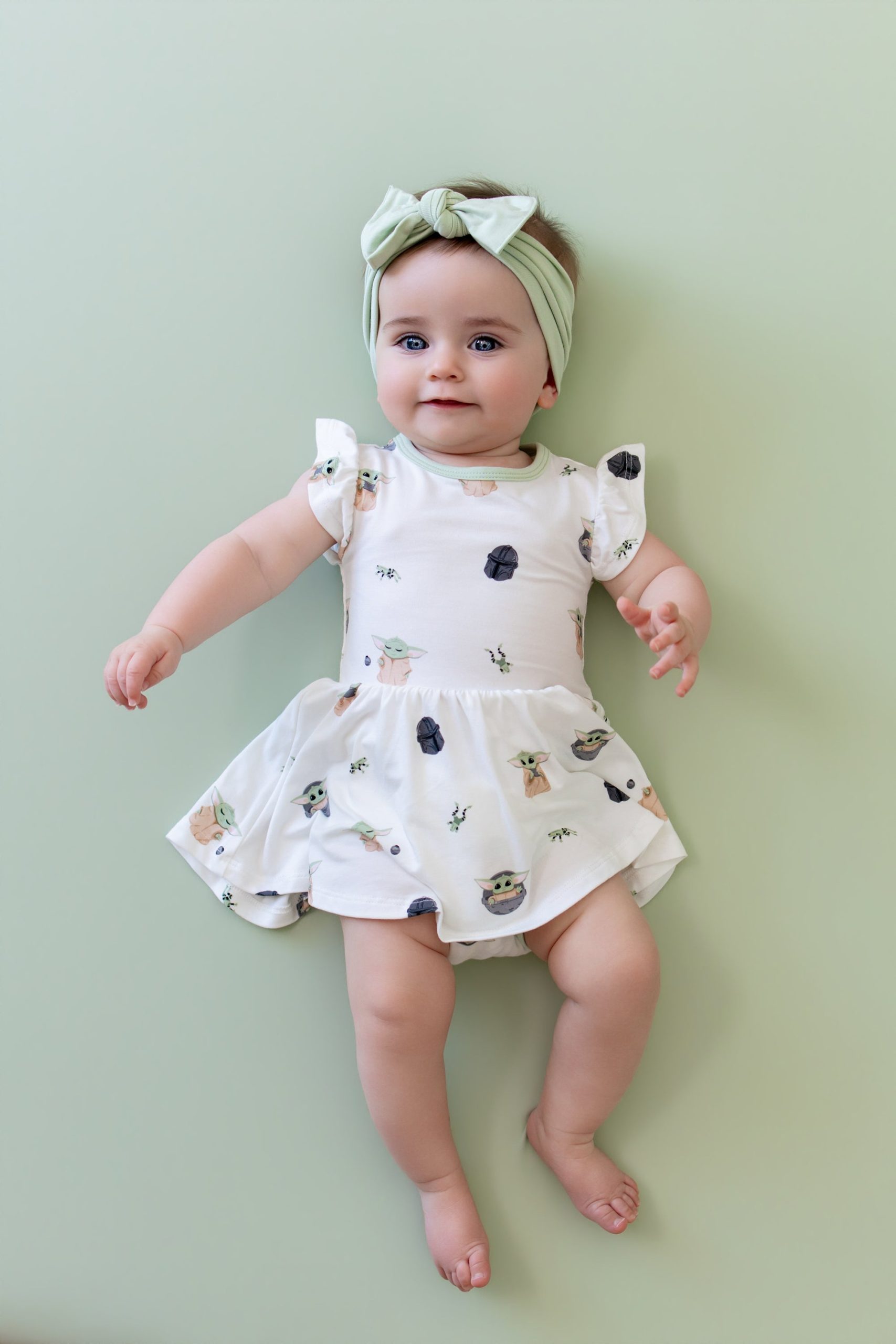 Twirl Bodysuit Dress in Grogu - Image 3