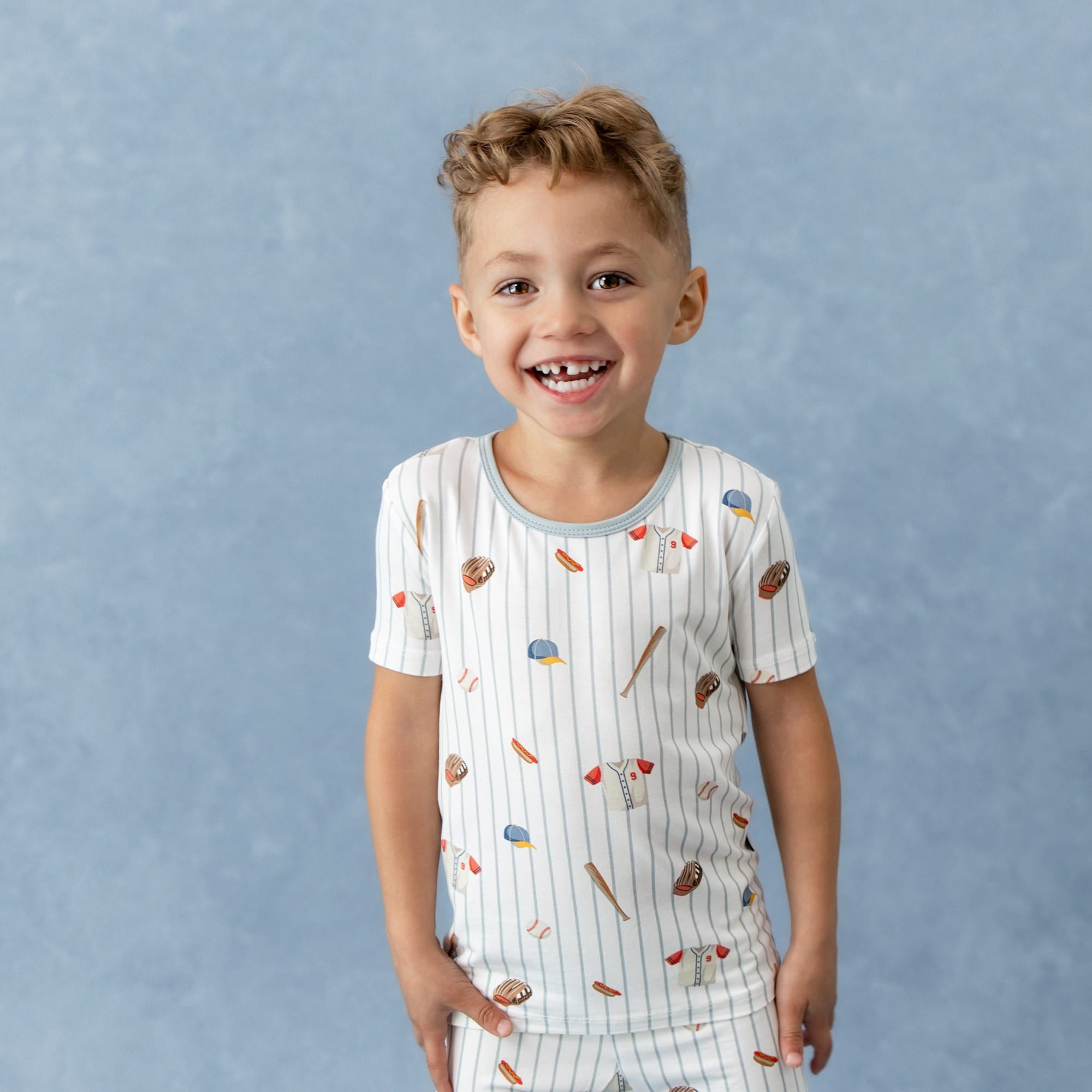 Short Sleeve Pajamas in Home Run - Image 4