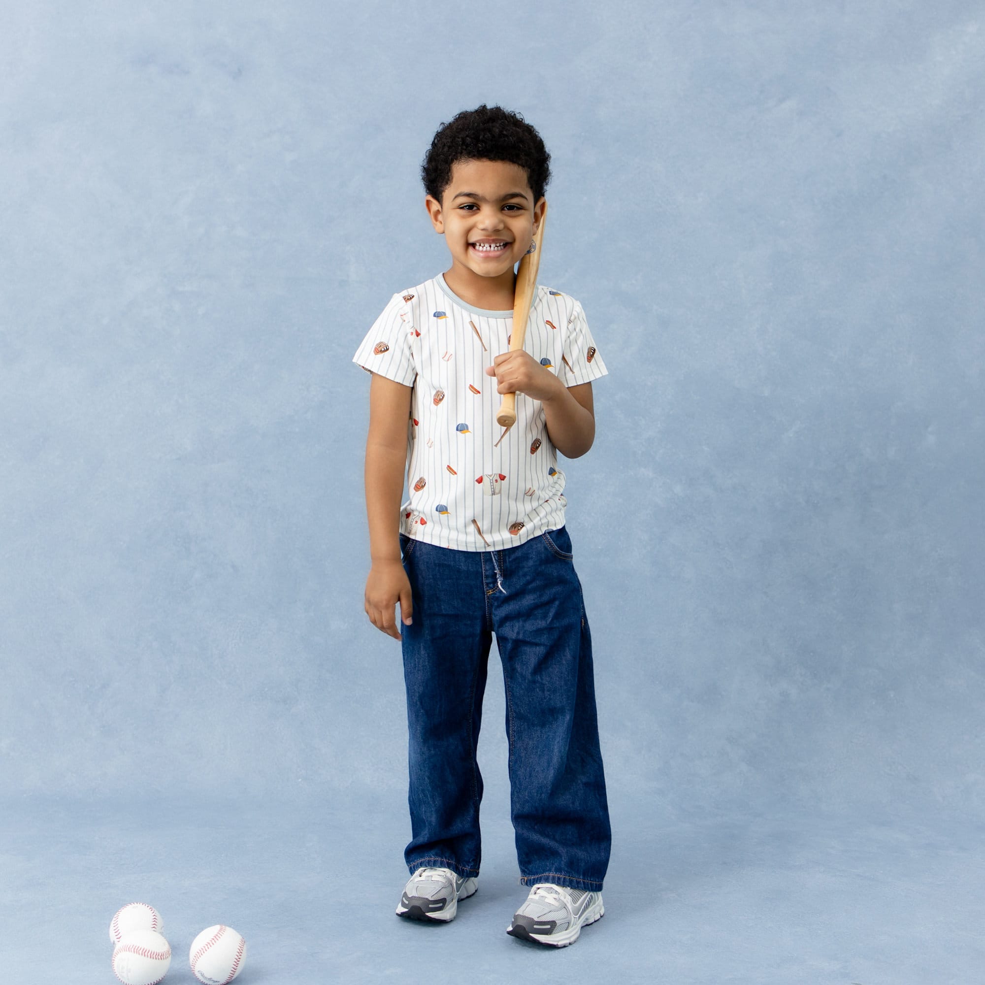 Toddler Basic Tee in Home Run - Image 3