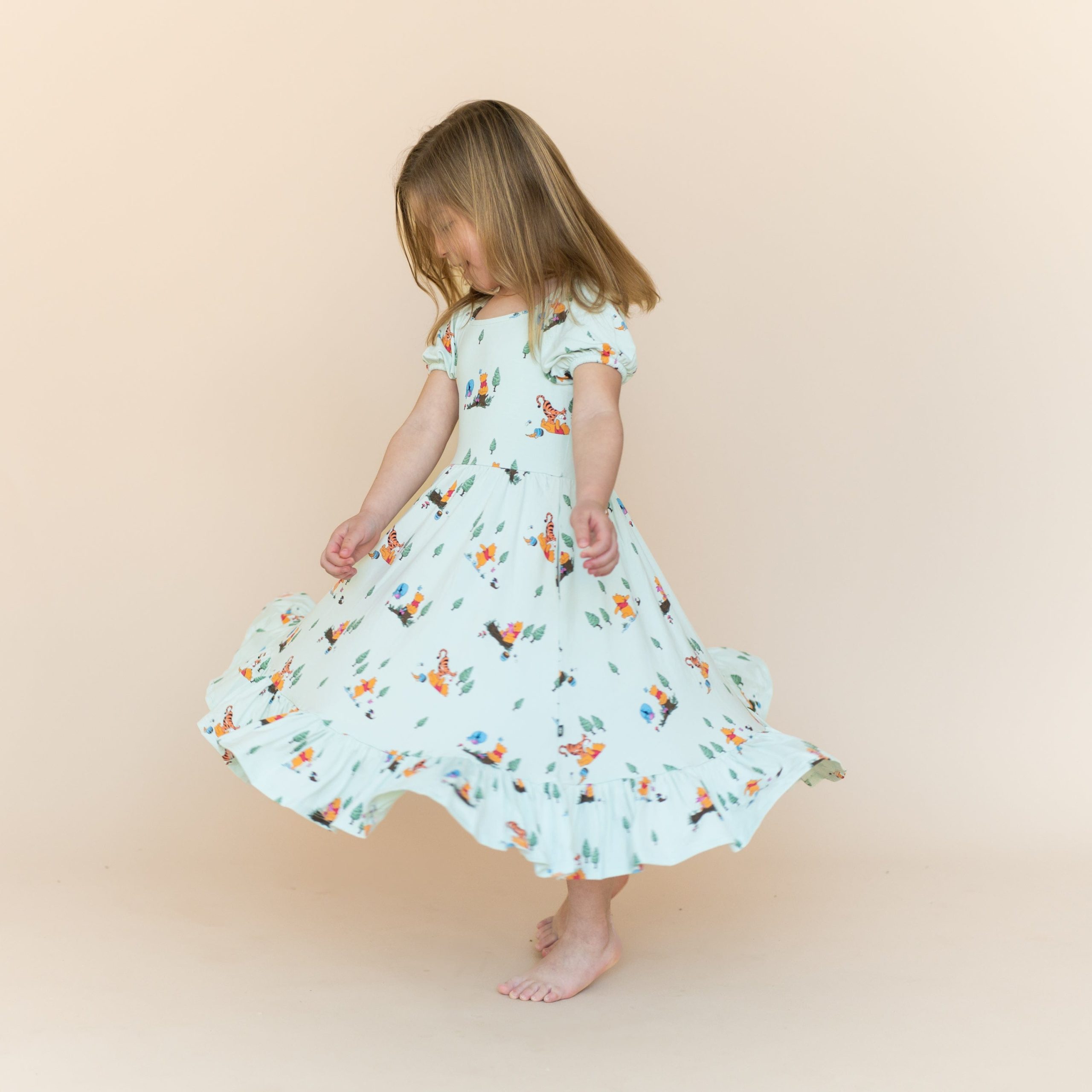 Puff Sleeve Twirl Dress in Winnie the Pooh Hundred Acre Wood - Image 5