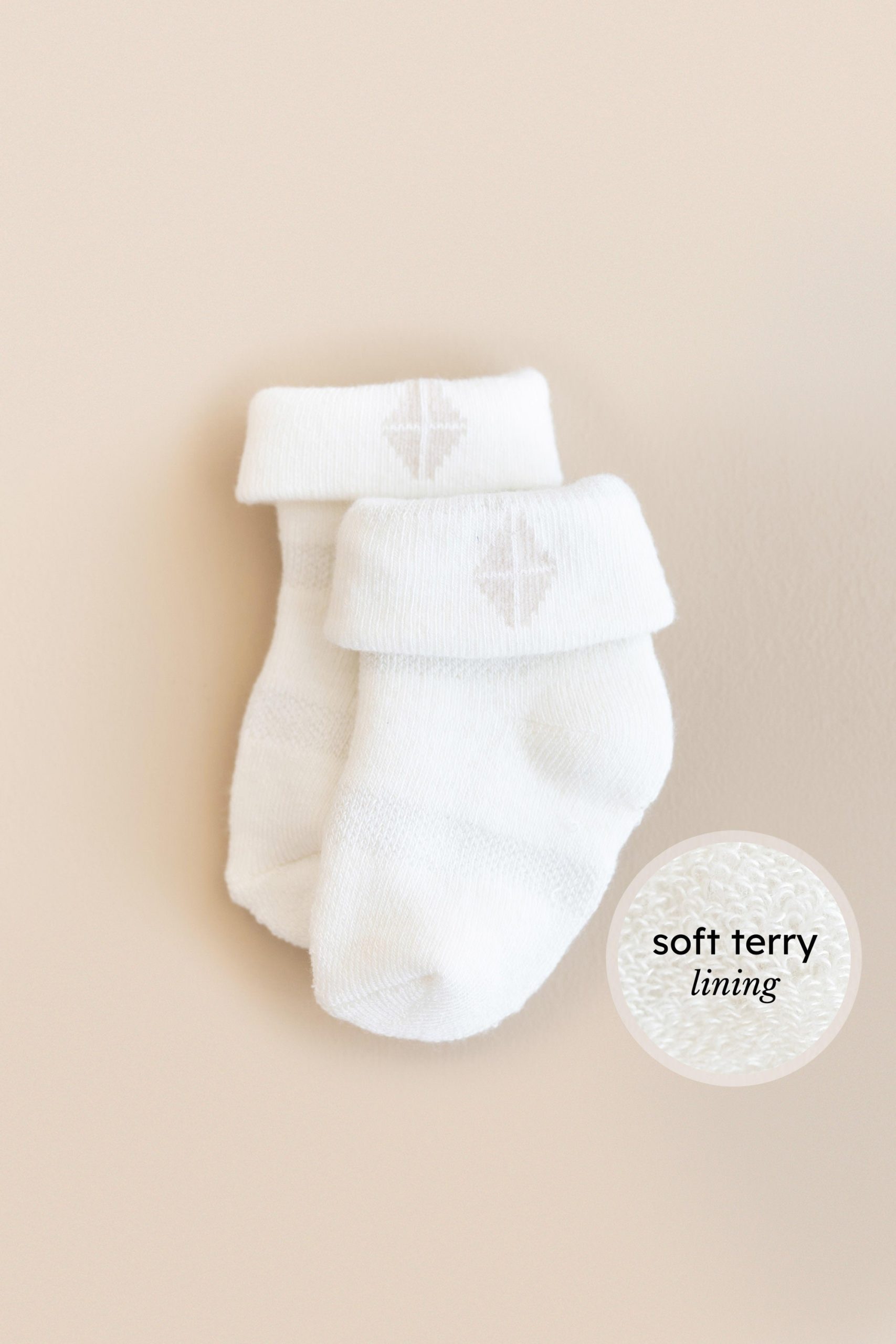 Baby 3-Pack Socks in Cloud - Image 2