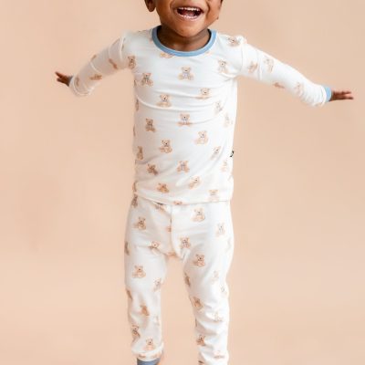 Long Sleeve Pajamas in Teddy Bear