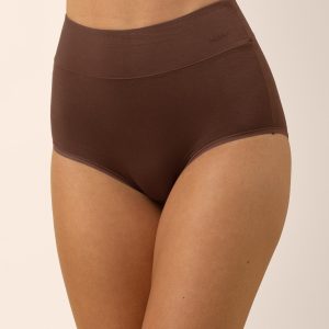 Women's High-Waisted Brief in Toffee