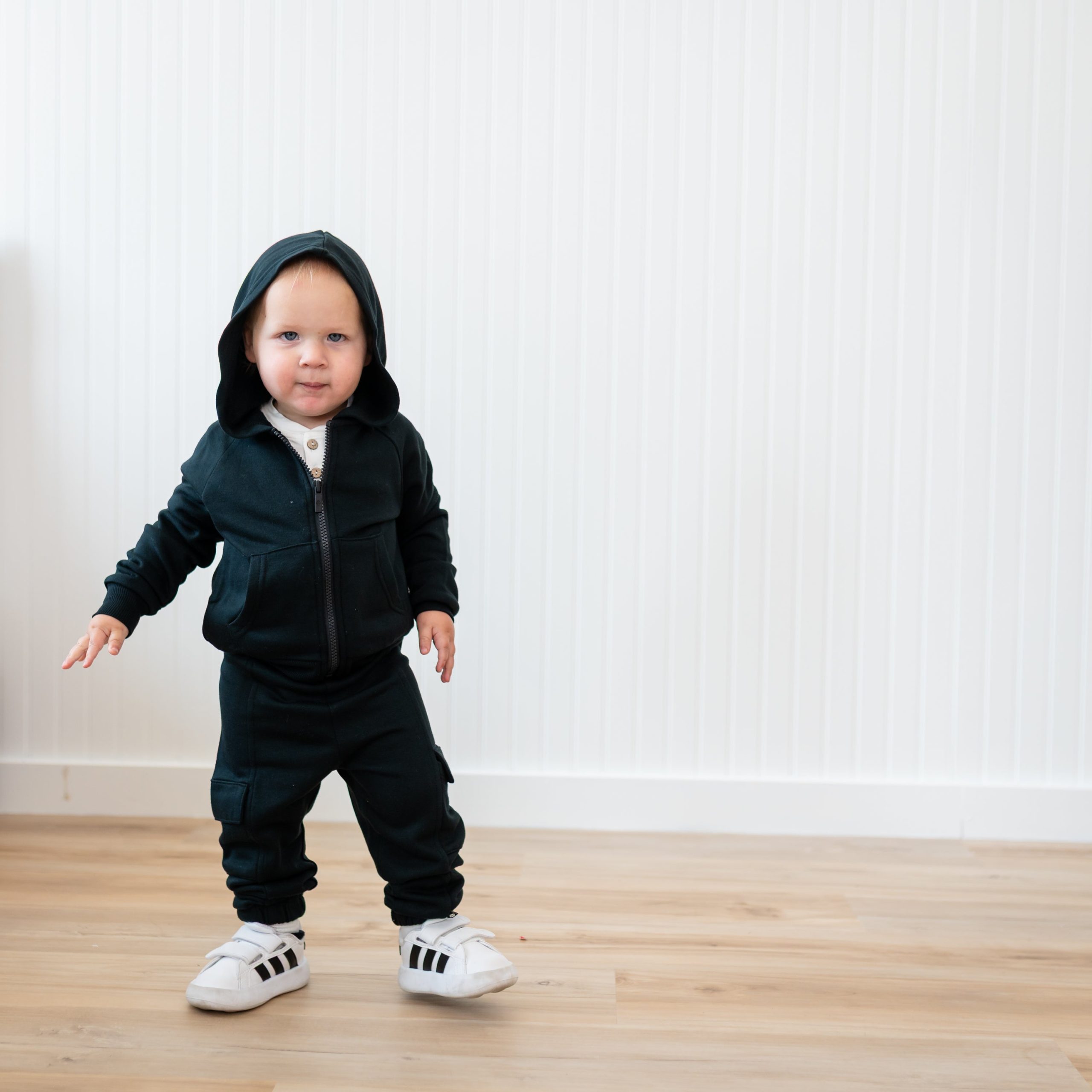 Fleece Zip Up Hoodie in Midnight - Image 5