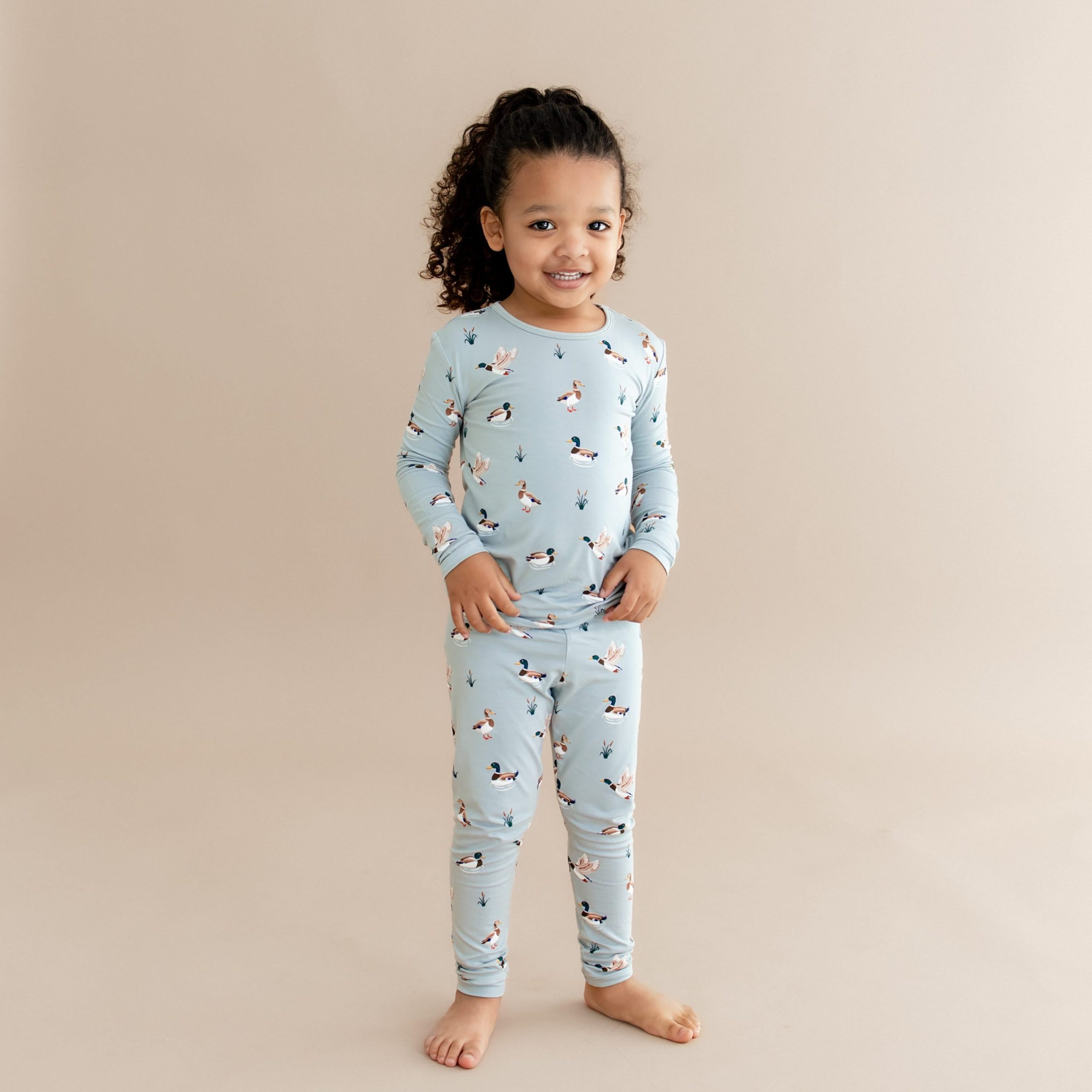 Long Sleeve Pajamas in Mallard Duck - Image 4