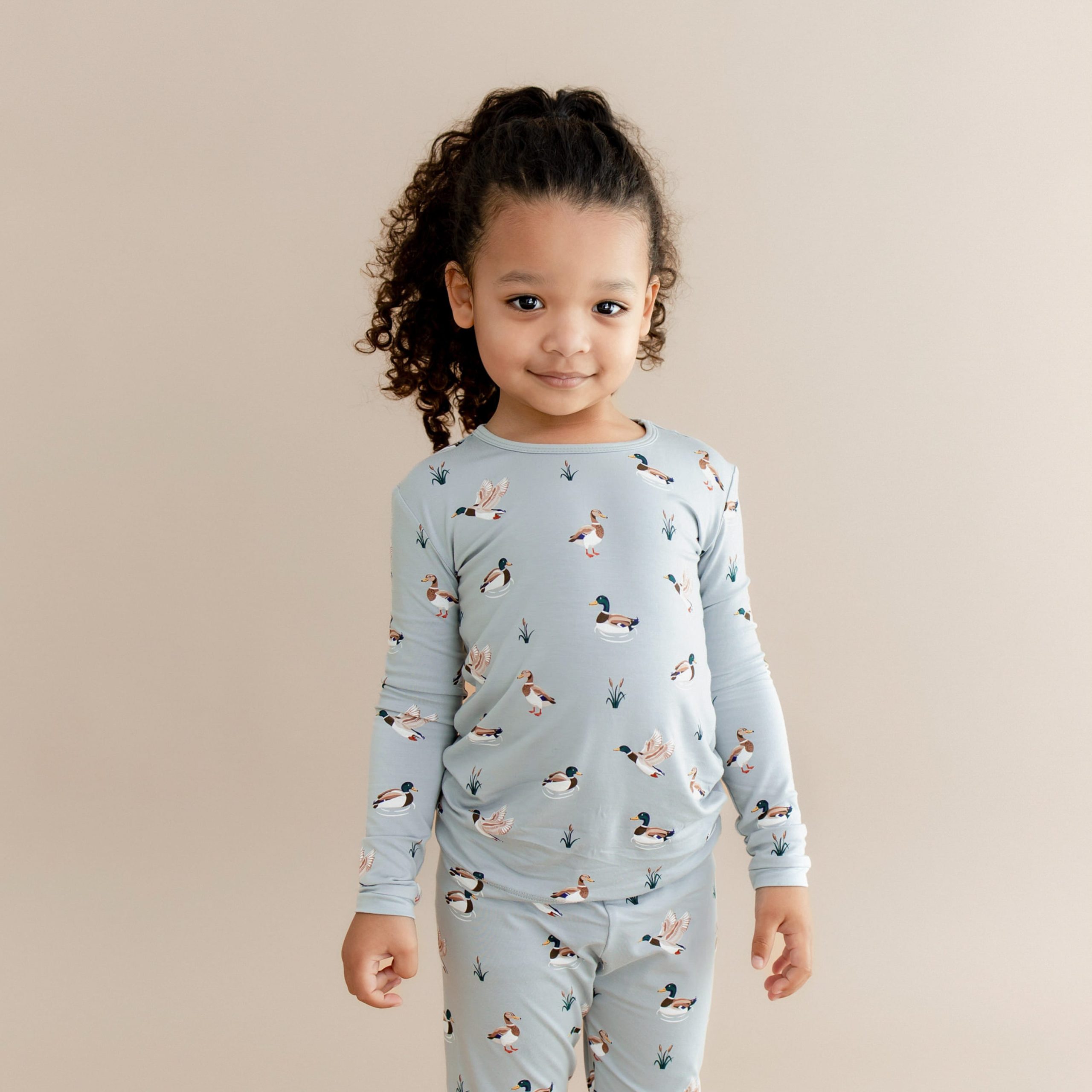 Long Sleeve Pajamas in Mallard Duck - Image 3