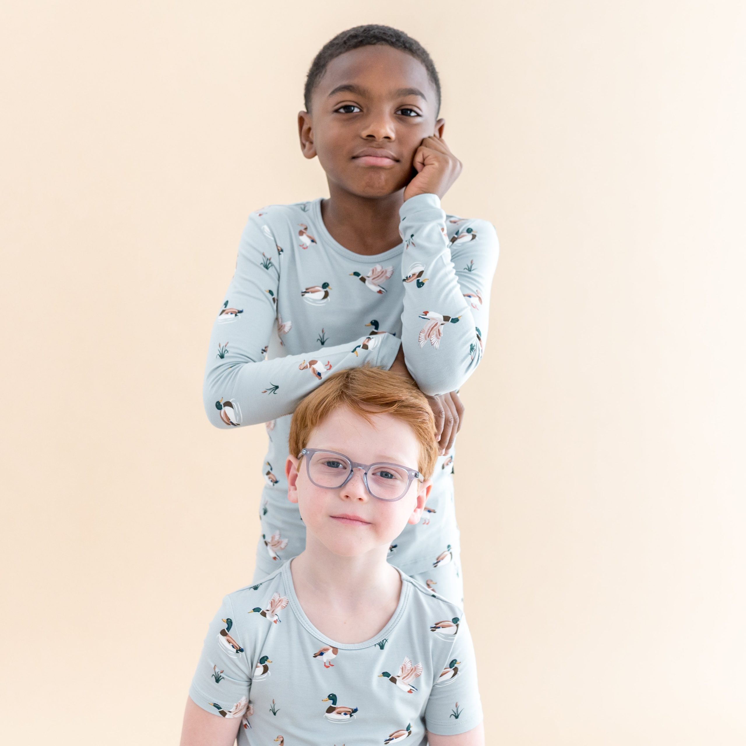 Short Sleeve Pajamas in Mallard Duck - Image 4