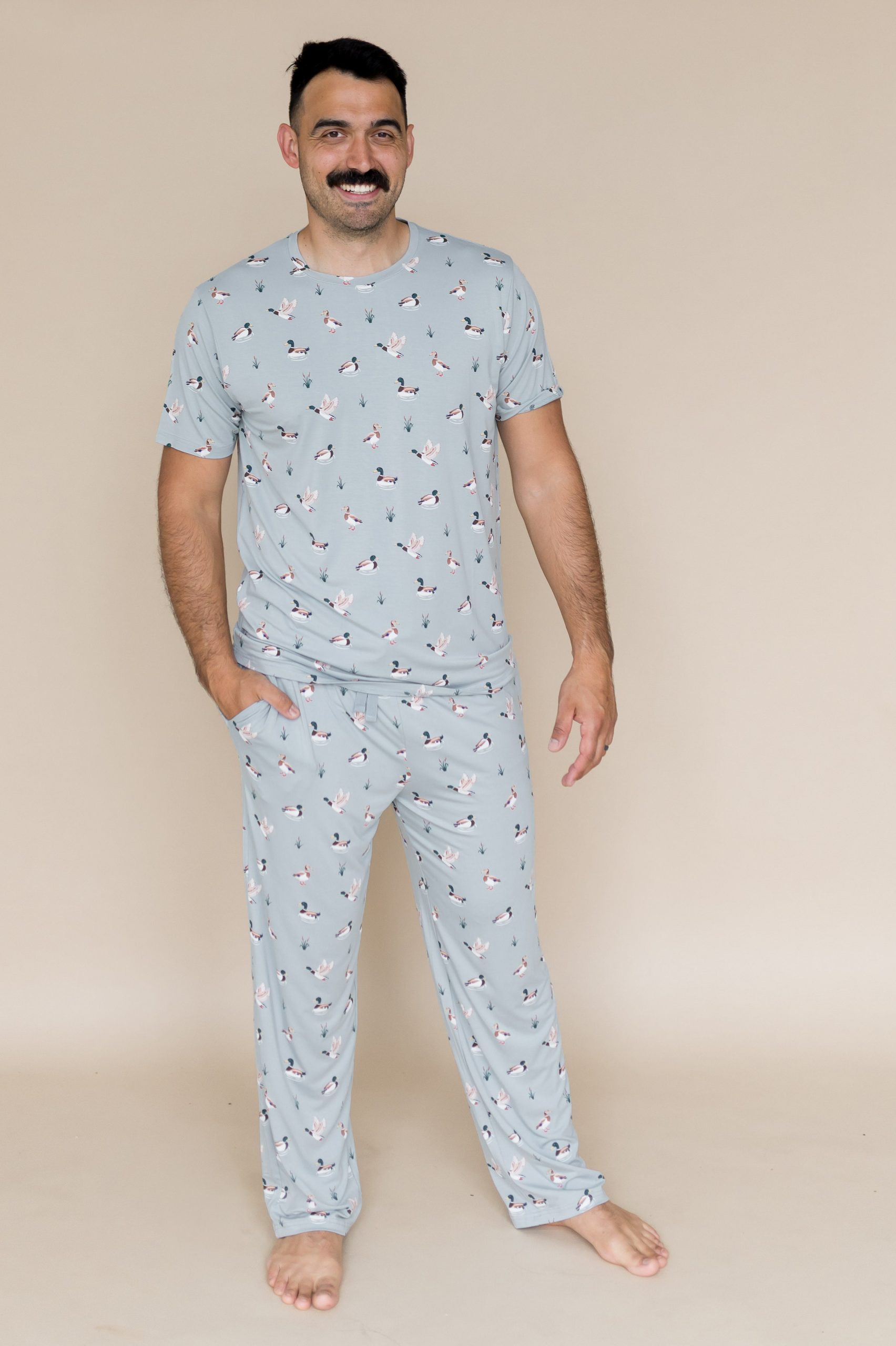 Men's Lounge Pants in Mallard Duck - Image 3