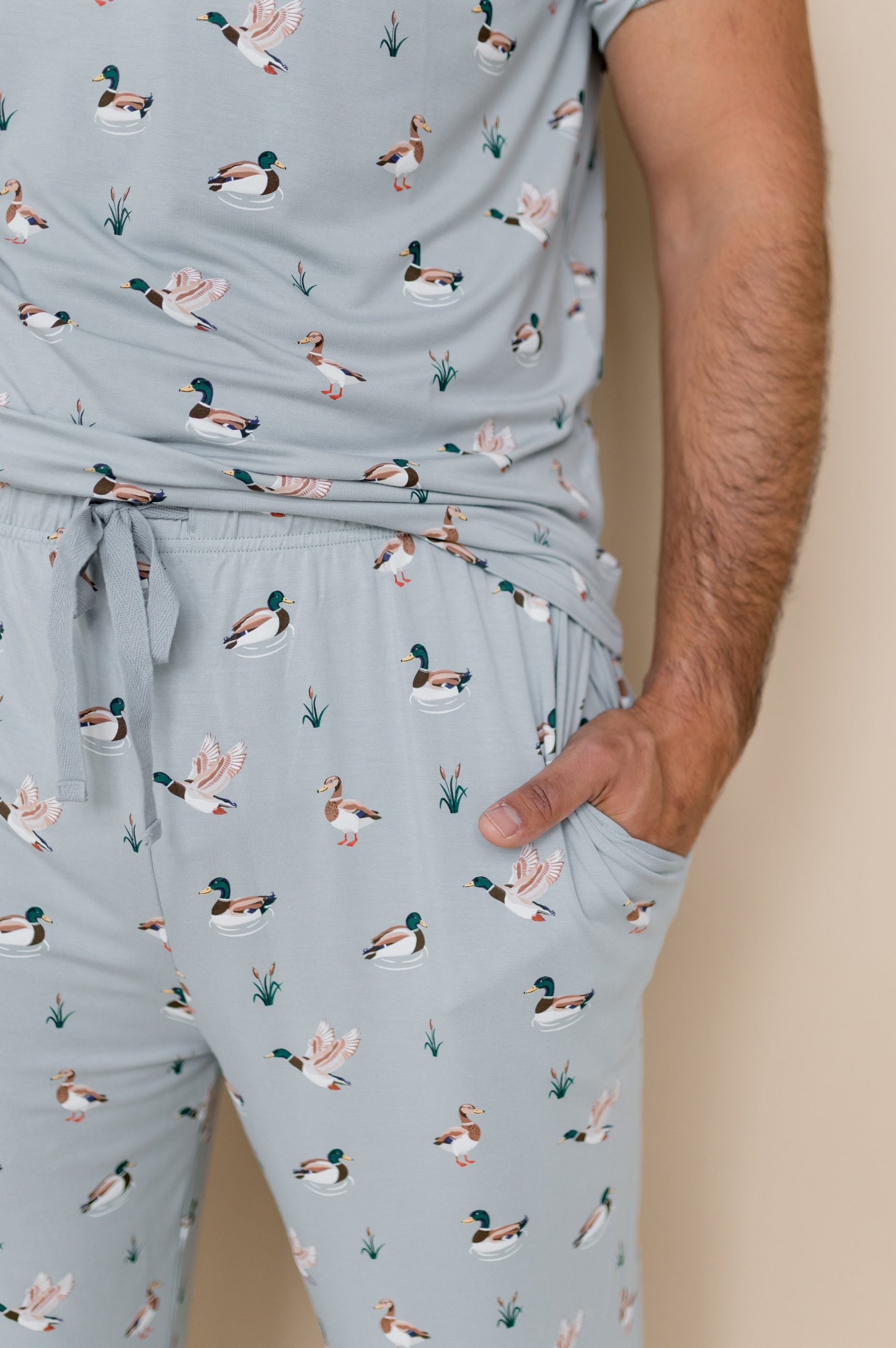 Men's Lounge Pants in Mallard Duck - Image 2