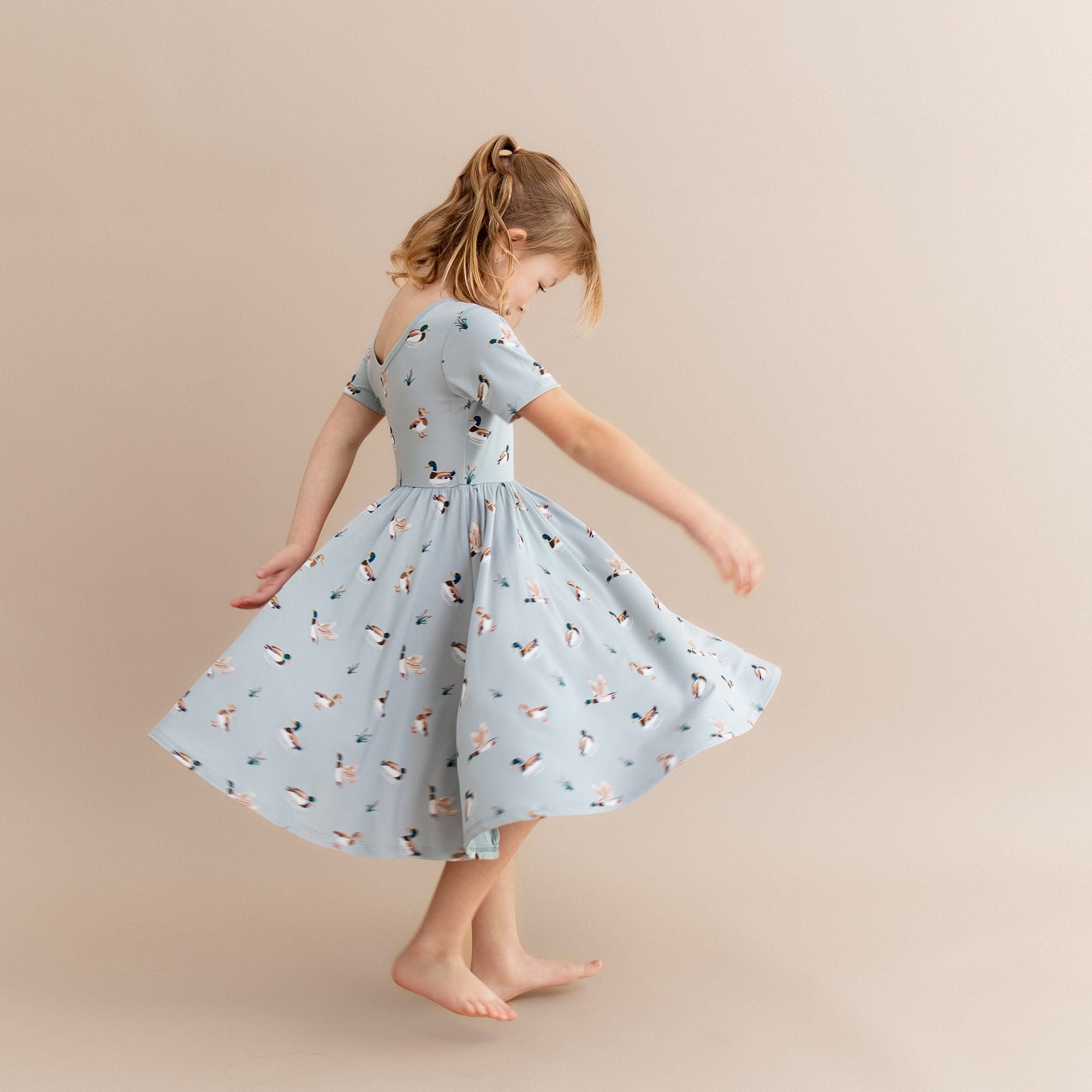 Twirl Dress in Mallard Duck - Image 4
