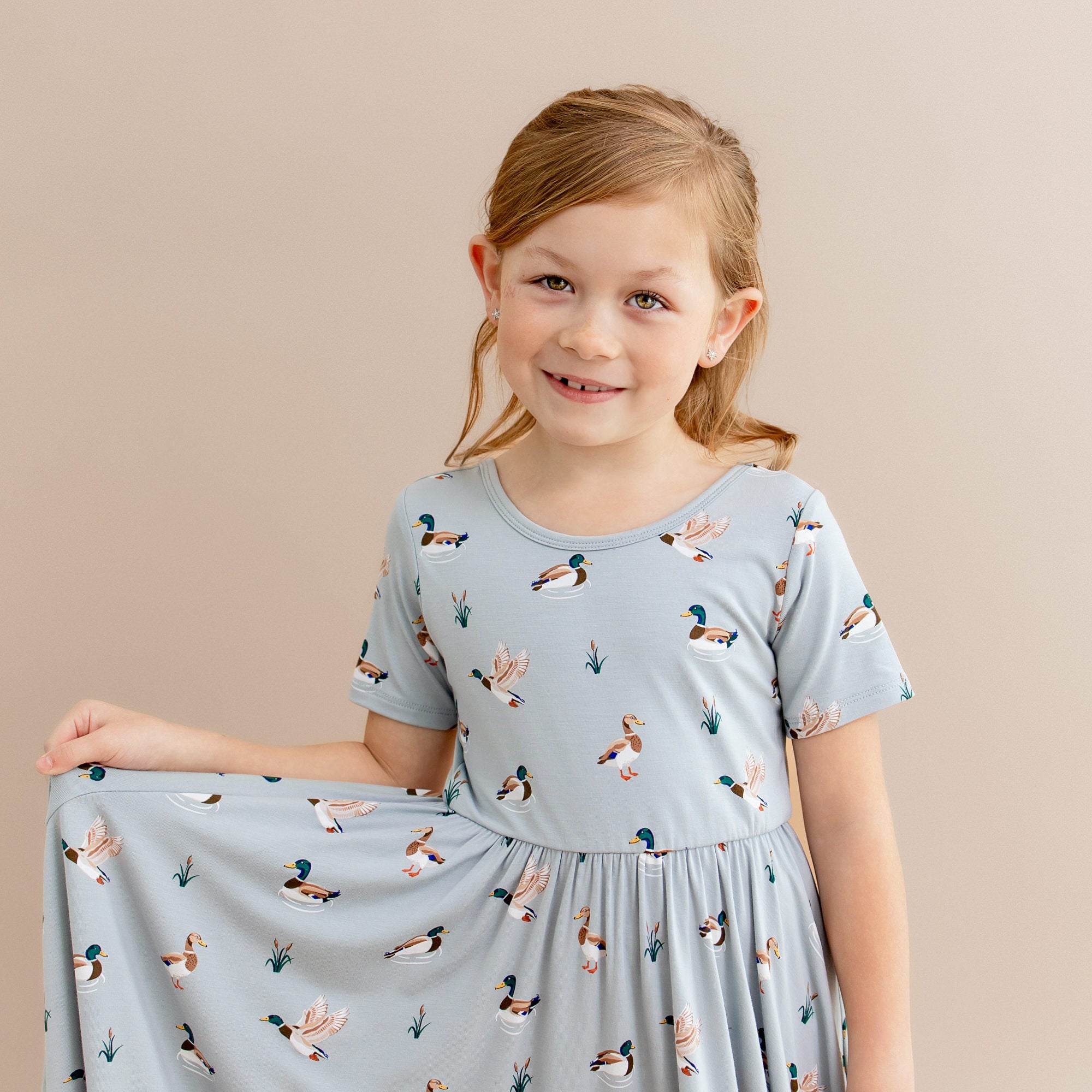 Twirl Dress in Mallard Duck - Image 3