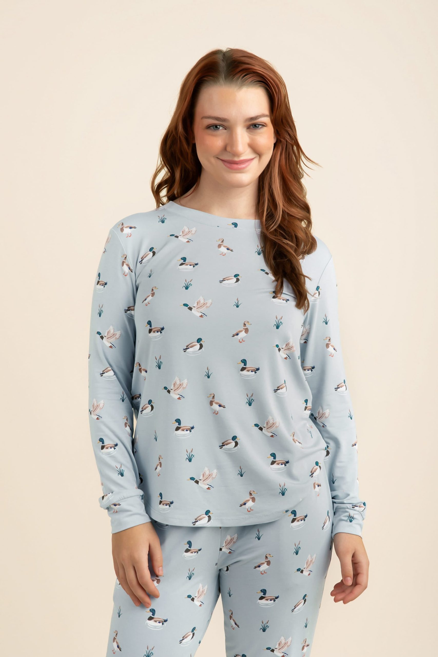 Women's Jogger Pajama Set in Mallard Duck - Image 3