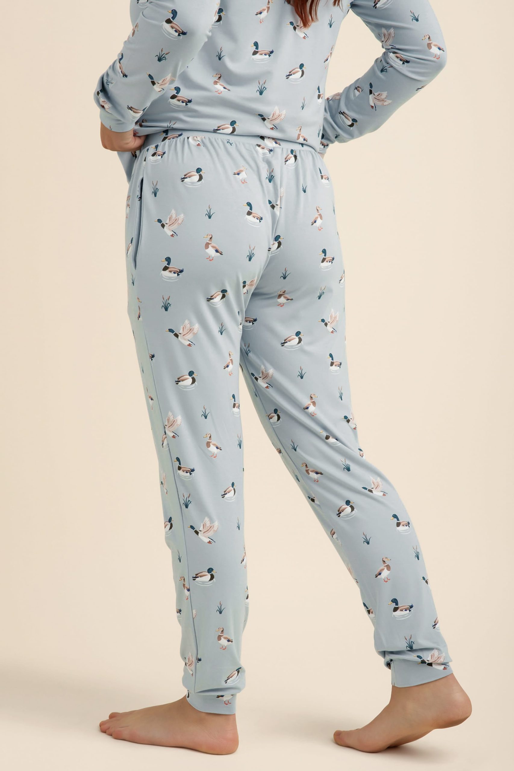Women's Jogger Pajama Set in Mallard Duck - Image 4