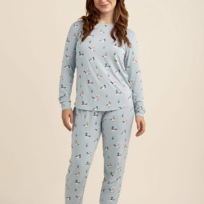 Women's Jogger Pajama Set in Mallard Duck