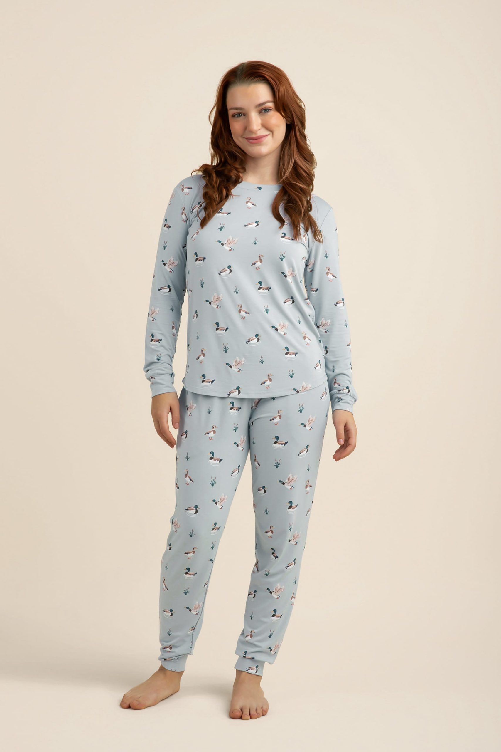 Women's Jogger Pajama Set in Mallard Duck