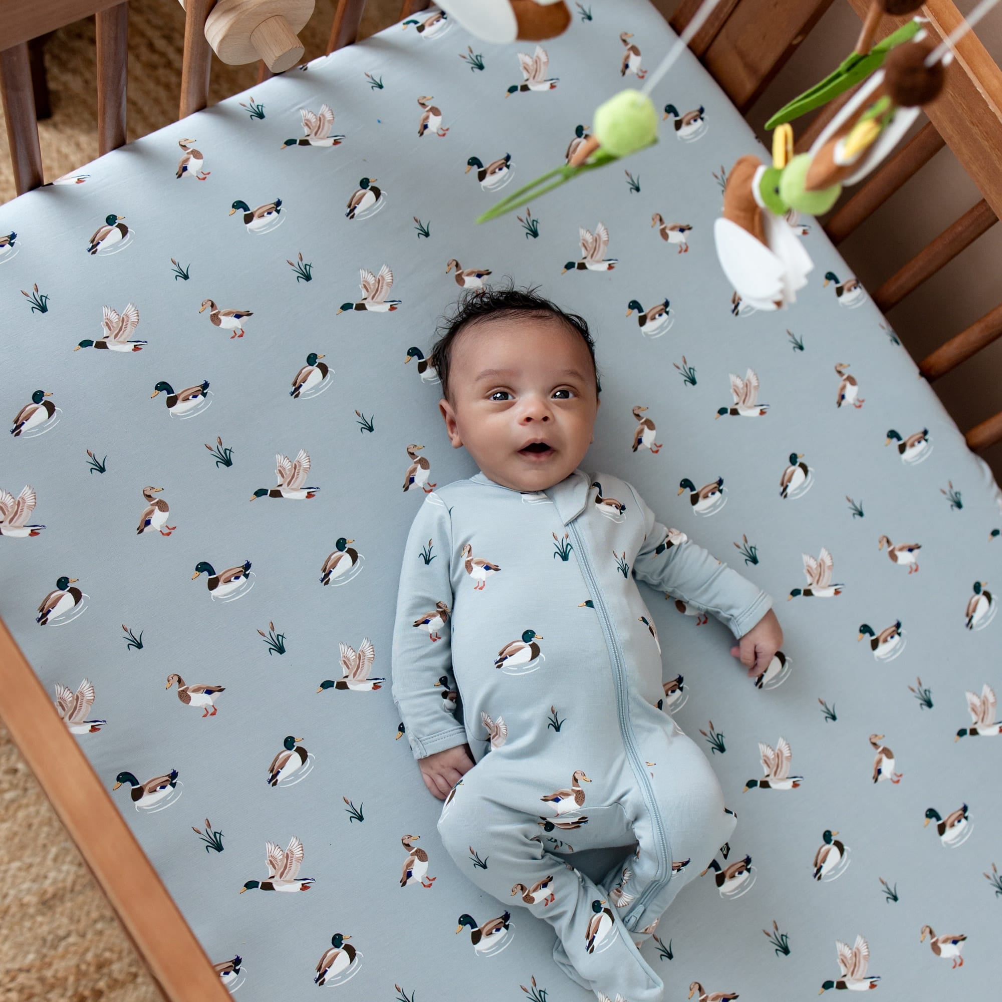 Zippered Footie in Mallard Duck - Image 5