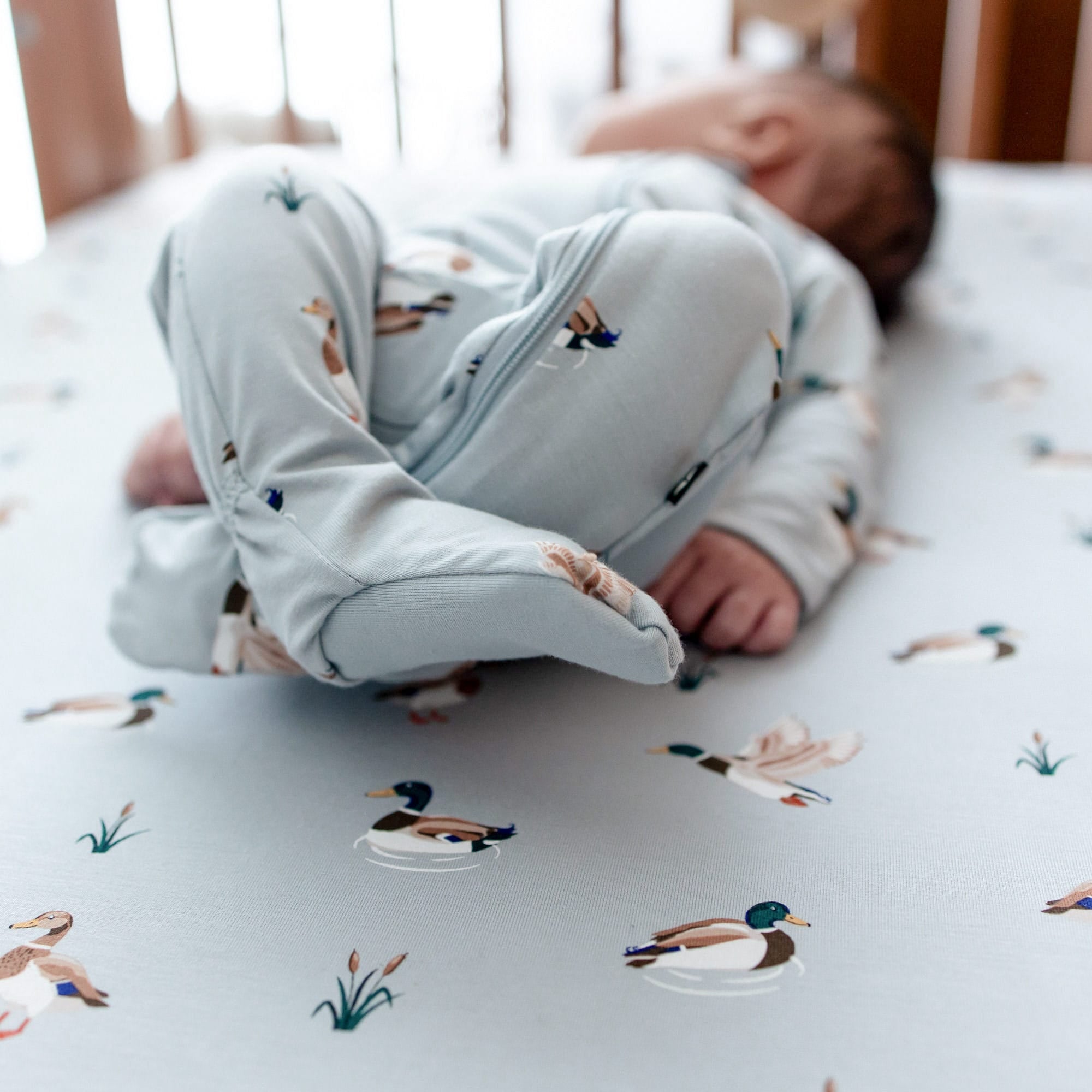 Zippered Footie in Mallard Duck - Image 4