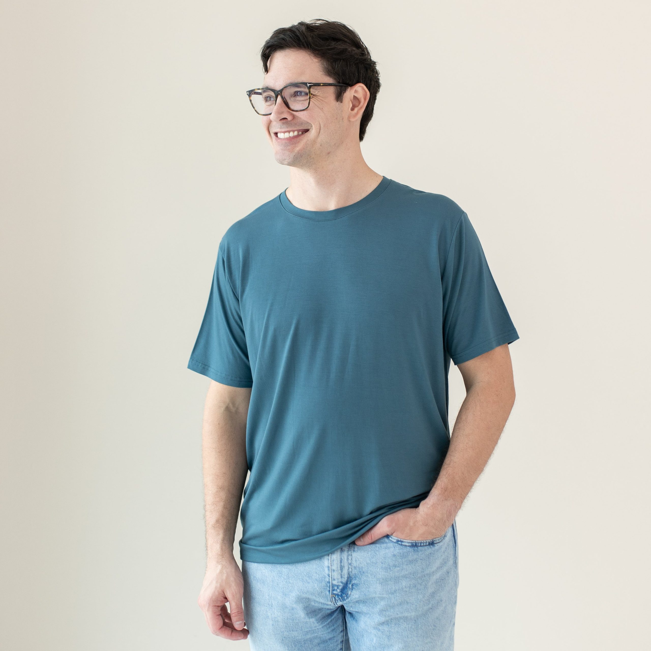 Men's Crew Neck Tee in Atlantic - Image 2