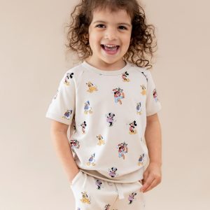 Short Sleeve Jogger Set in Mickey Mouse and Friends