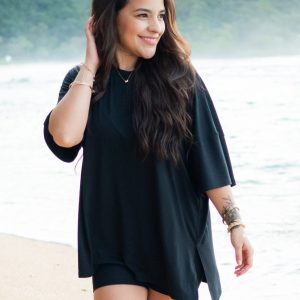 Womens Biker Short Set in Midnight