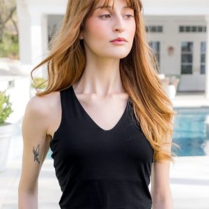 Bamboo Flex Bra Tank in Midnight