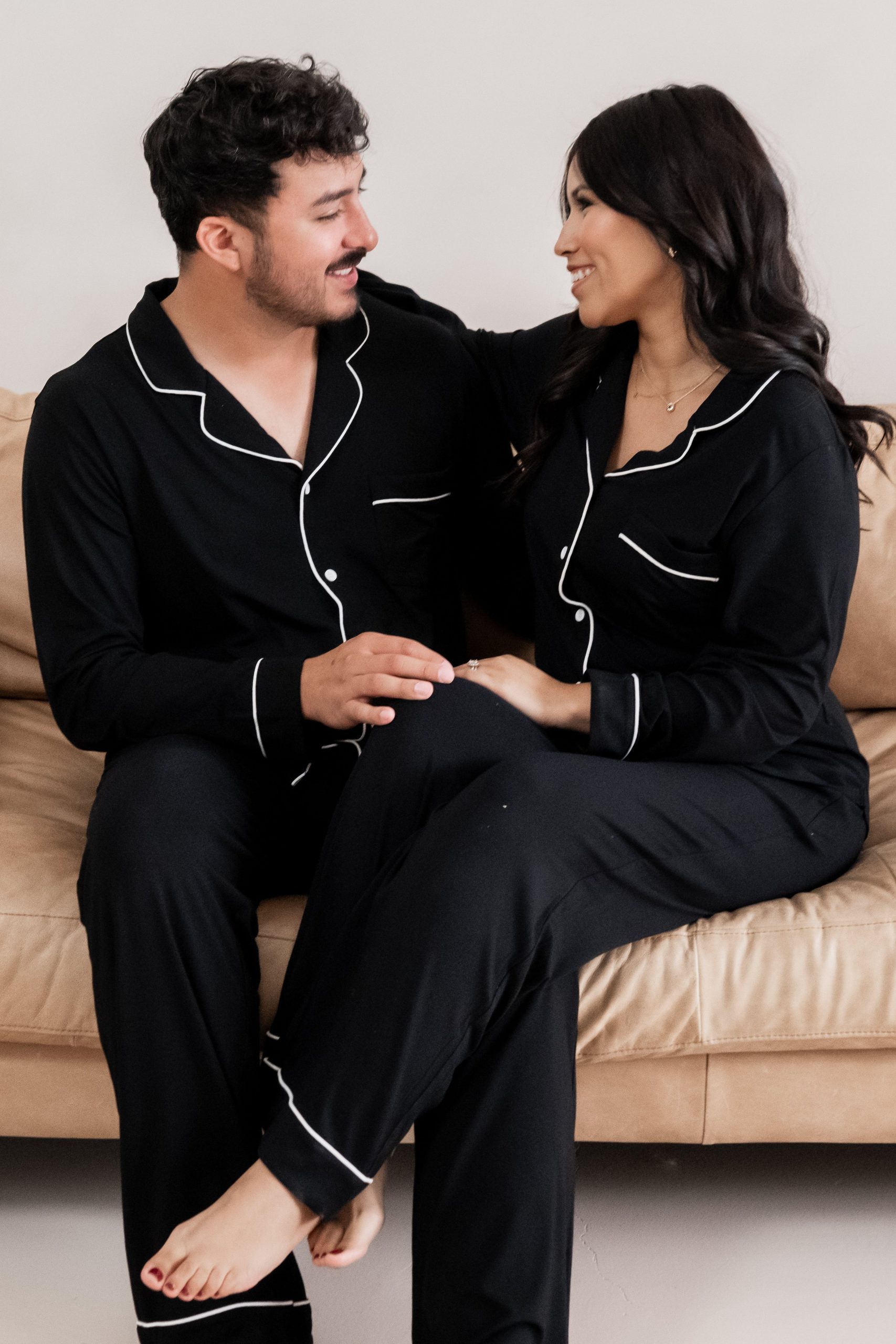 Men's Long Sleeve Pajama Set in Midnight - Image 4