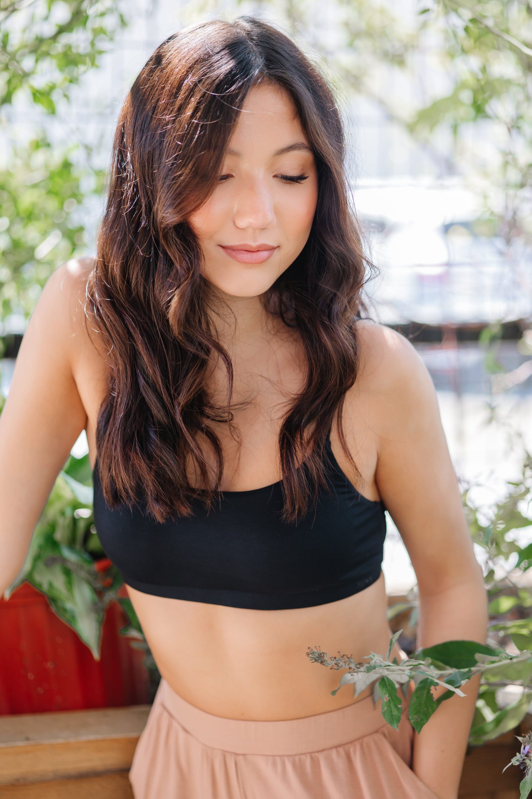 Women's Scoop Neck Bralette in Midnight - Image 4