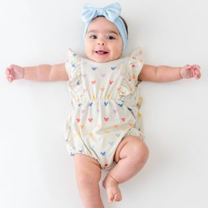 Bubble Romper in Pastel Mickey Mouse