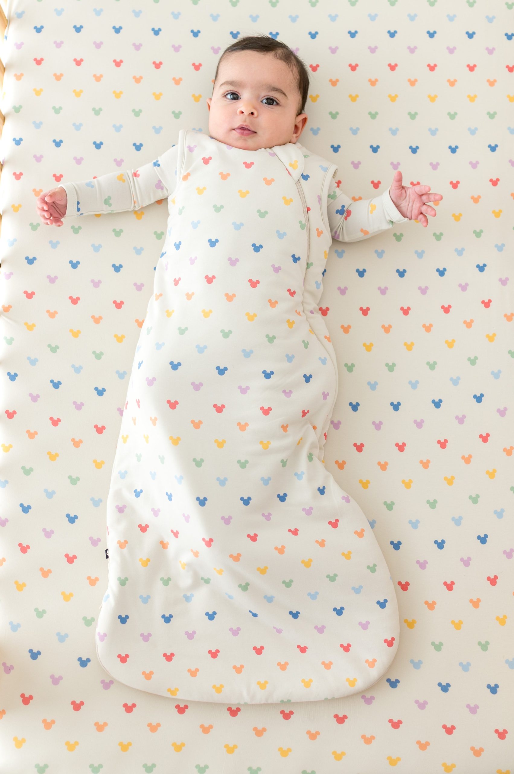 Crib Sheet in Pastel Mickey Mouse - Image 2