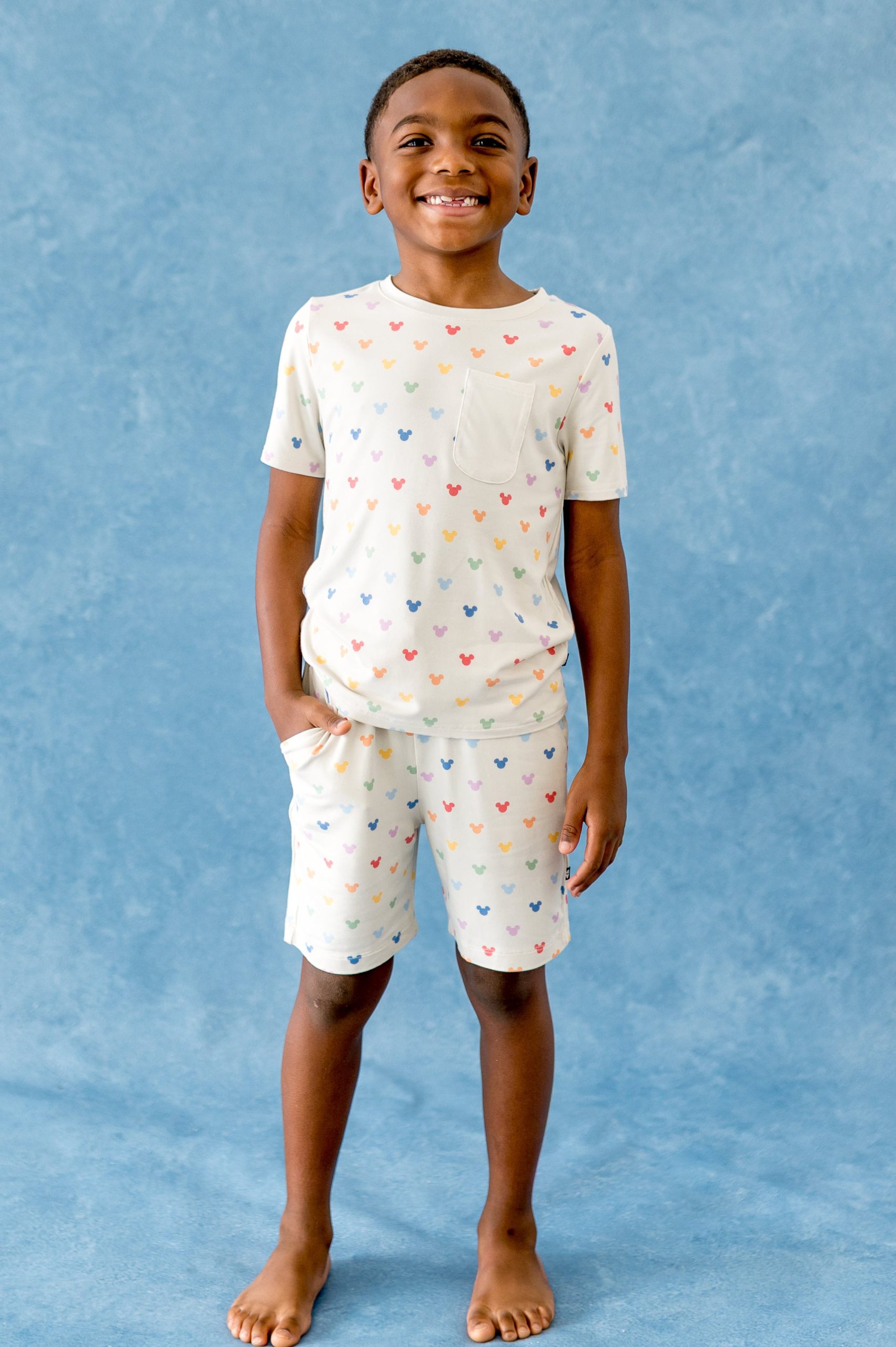 Drawstring Short in Pastel Mickey Mouse - Image 3