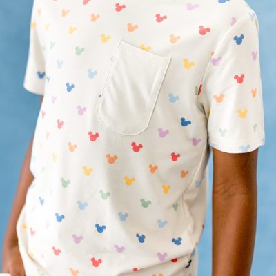 Toddler Crew Neck Tee in Pastel Mickey Mouse