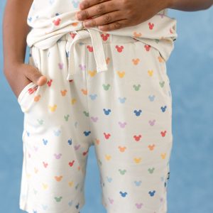 Drawstring Short in Pastel Mickey Mouse