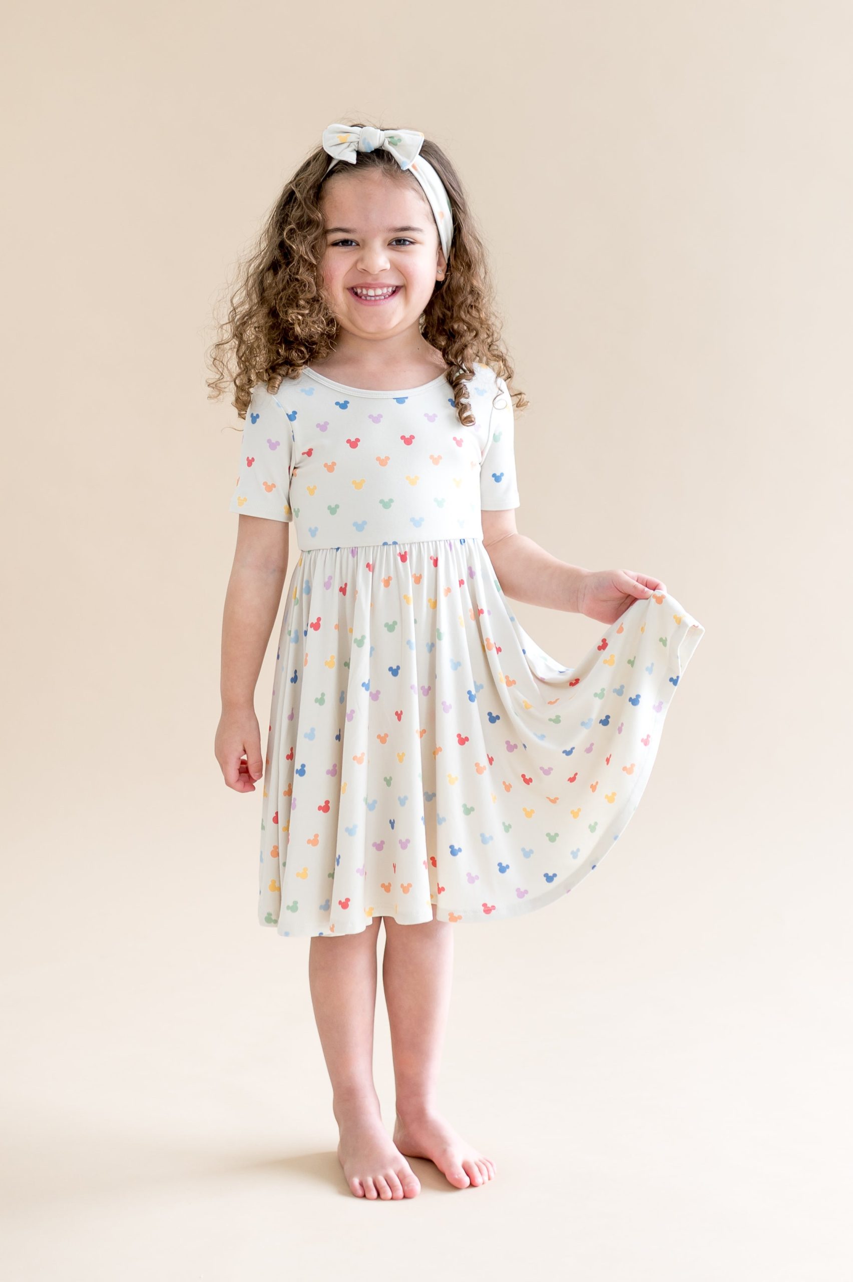 Twirl Dress in Pastel Mickey Mouse - Image 4
