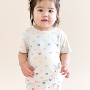 Toddler Basic Tee in Pastel Mickey Mouse