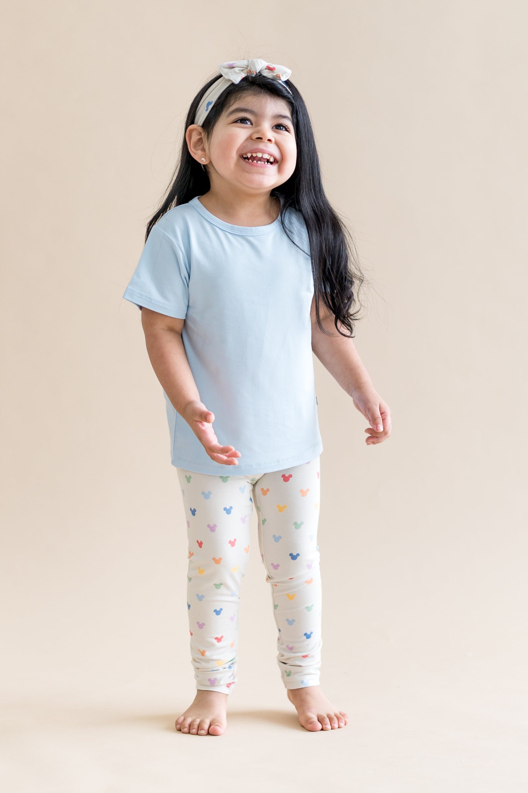 Toddler Leggings in Pastel Mickey Mouse - Image 3