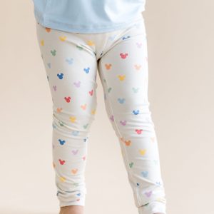 Toddler Leggings in Pastel Mickey Mouse