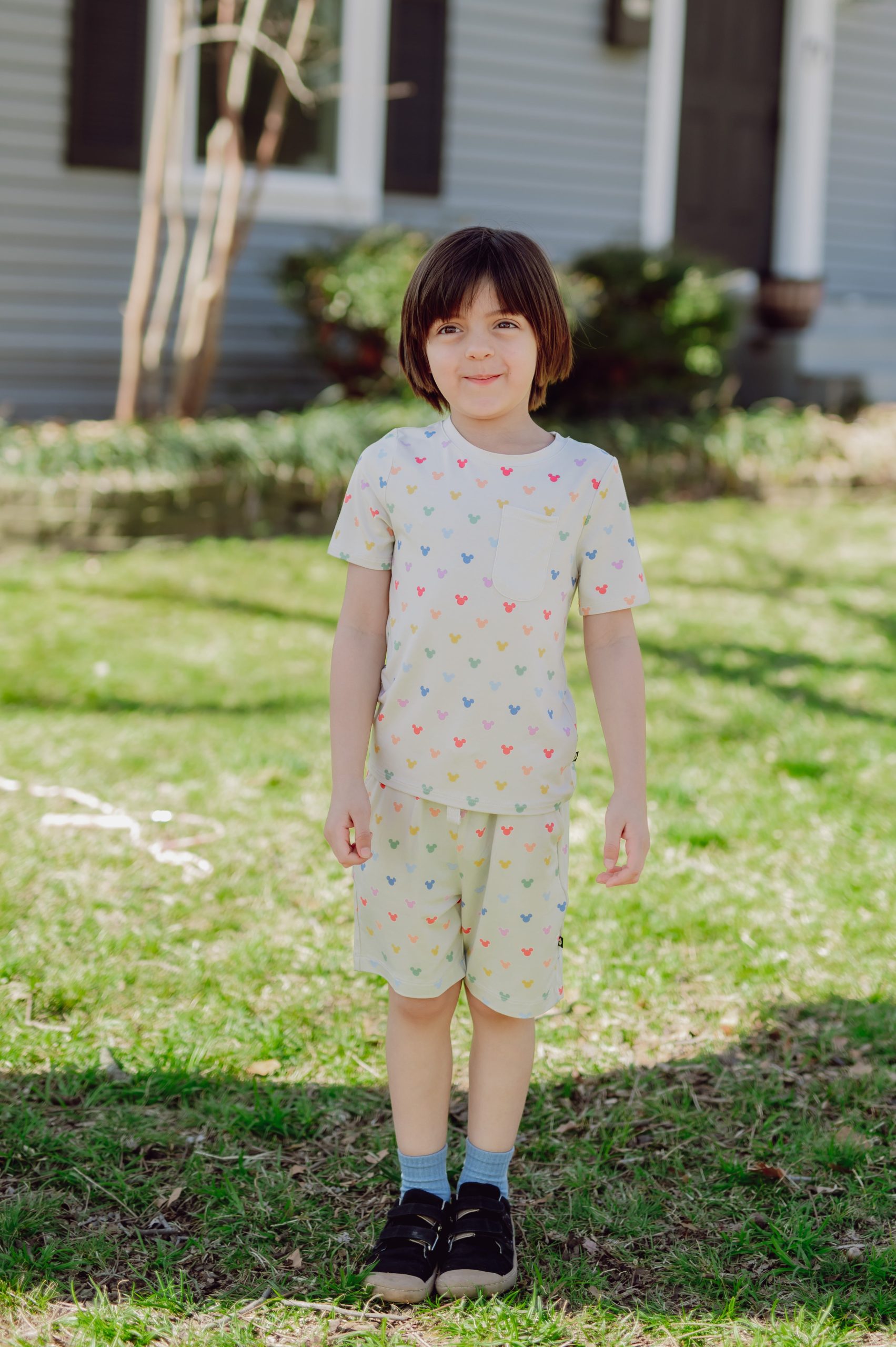 Toddler Crew Neck Tee in Pastel Mickey Mouse - Image 4