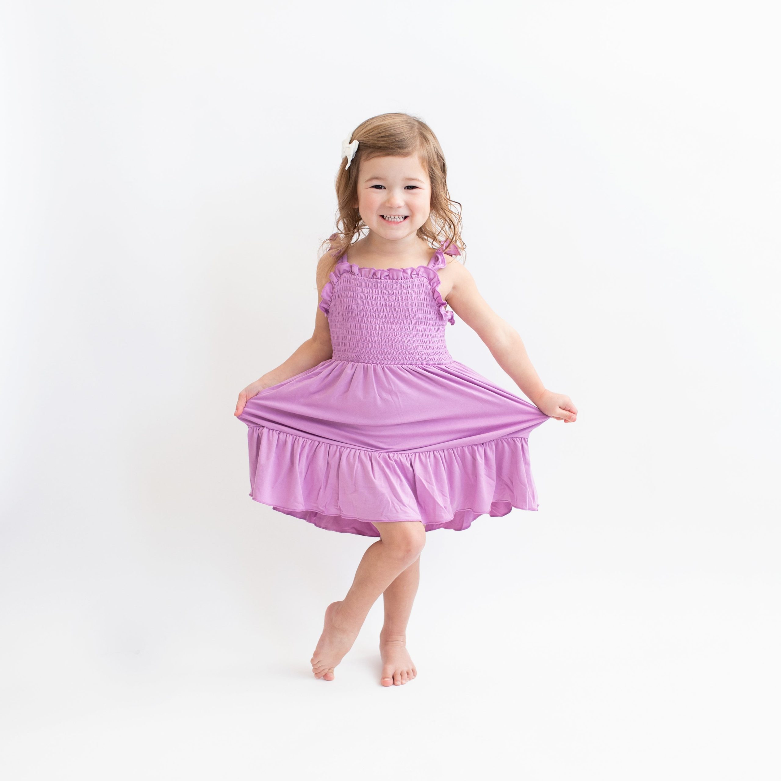 Smocked Dress in Poi - Image 3