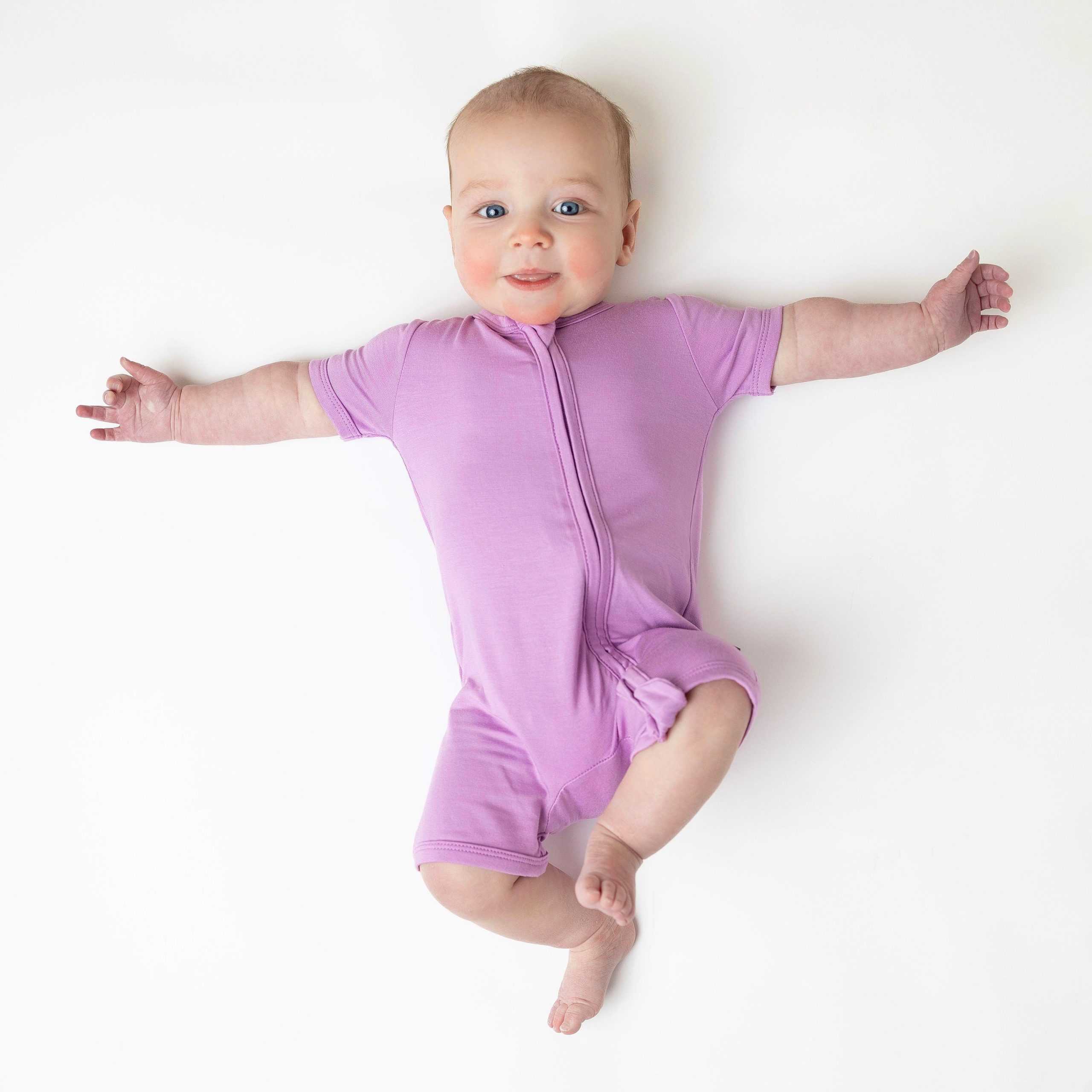 Zippered Shortall Romper in Poi - Image 3