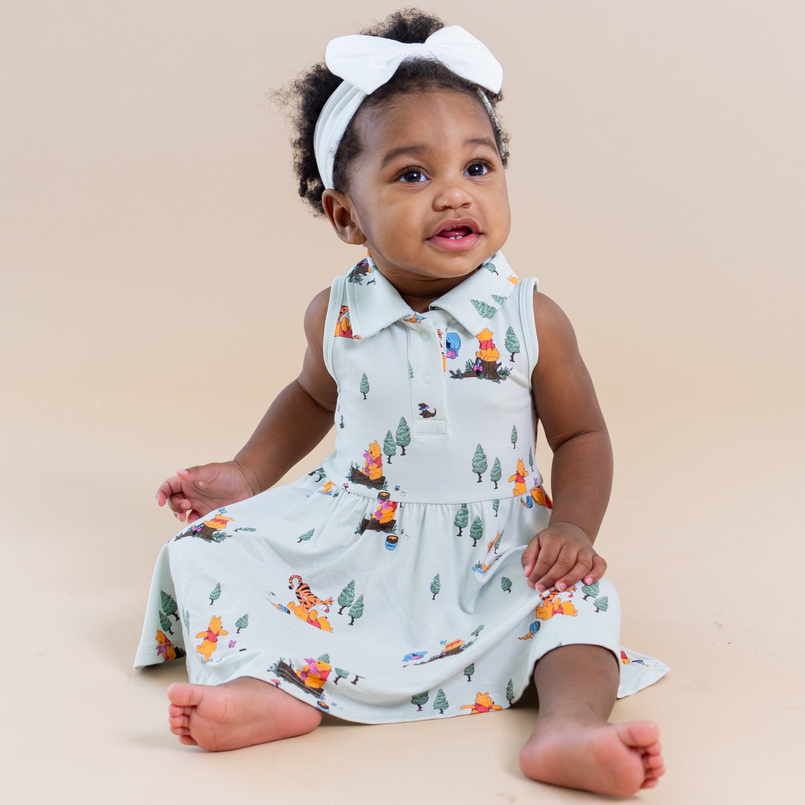 Polo Bodysuit Dress in Winnie the Pooh Hundred Acre Wood - Image 3