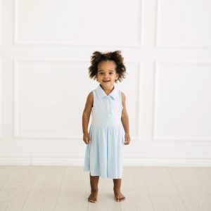 Polo Bodysuit Dress in Breeze