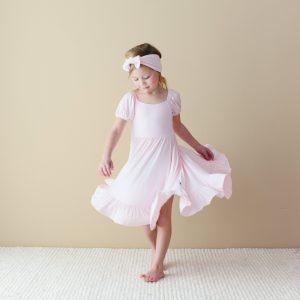 Puff Sleeve Twirl Dress in Sakura