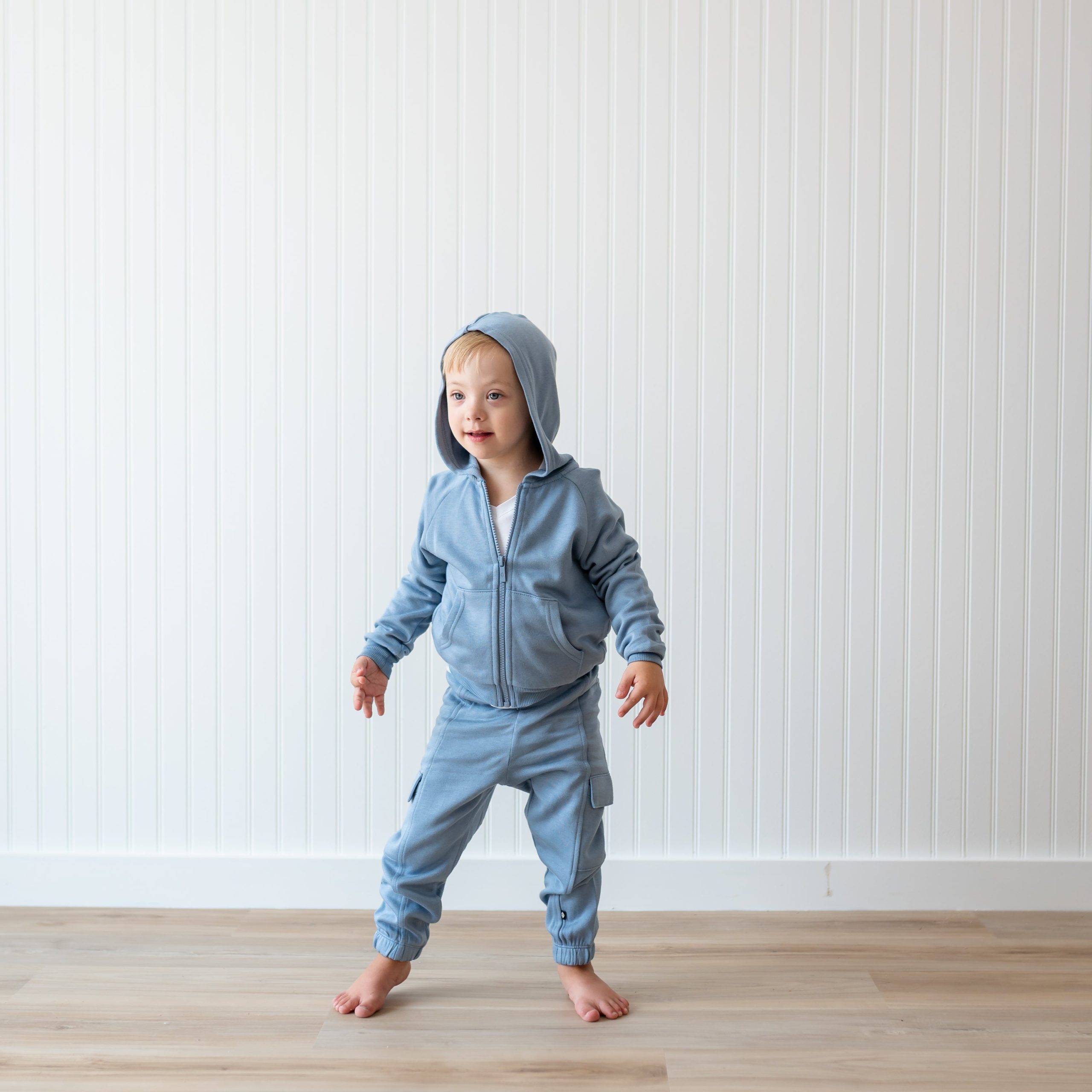 Fleece Cargo Pants in Slate - Image 3