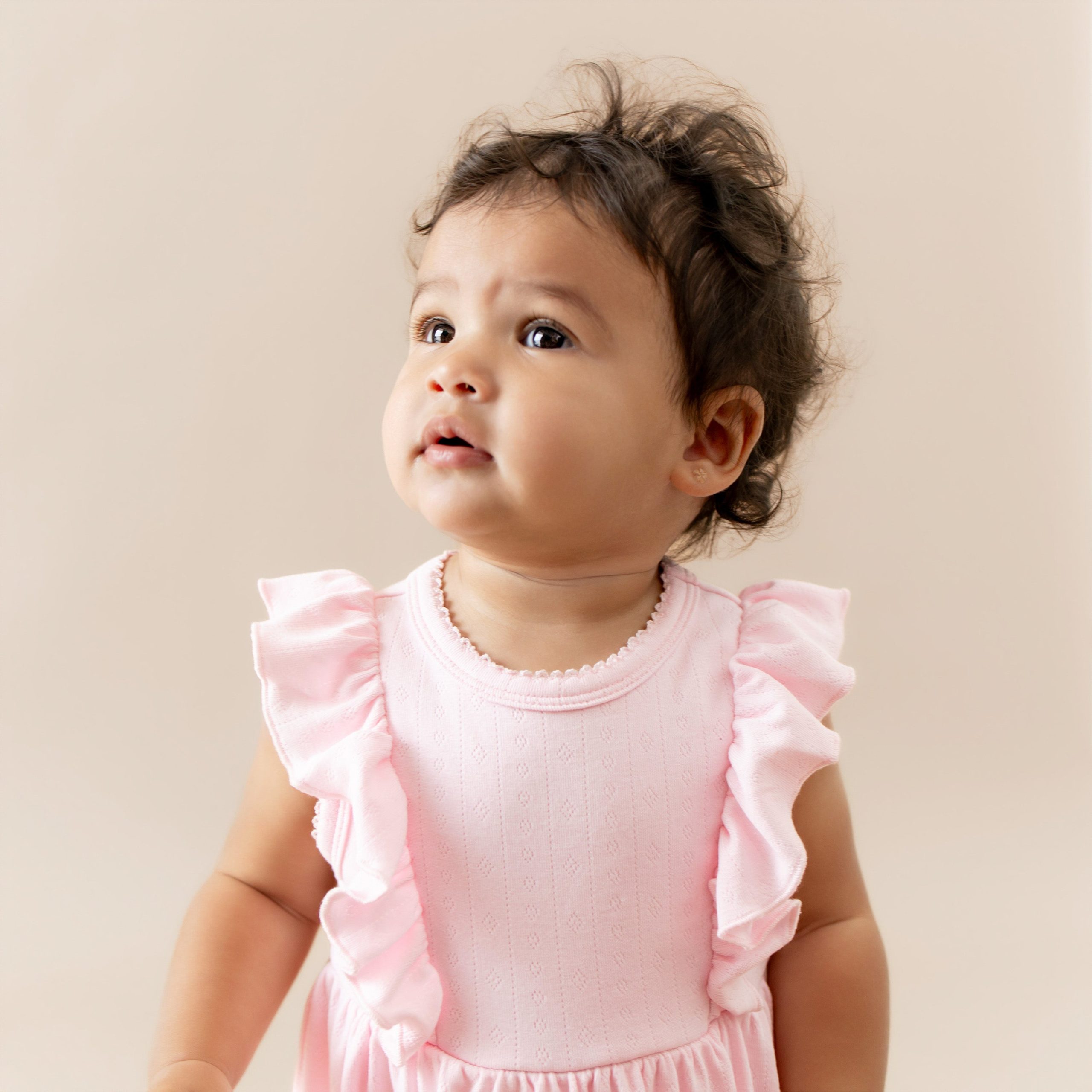 Pointelle Bodysuit Dress in Sakura - Image 4